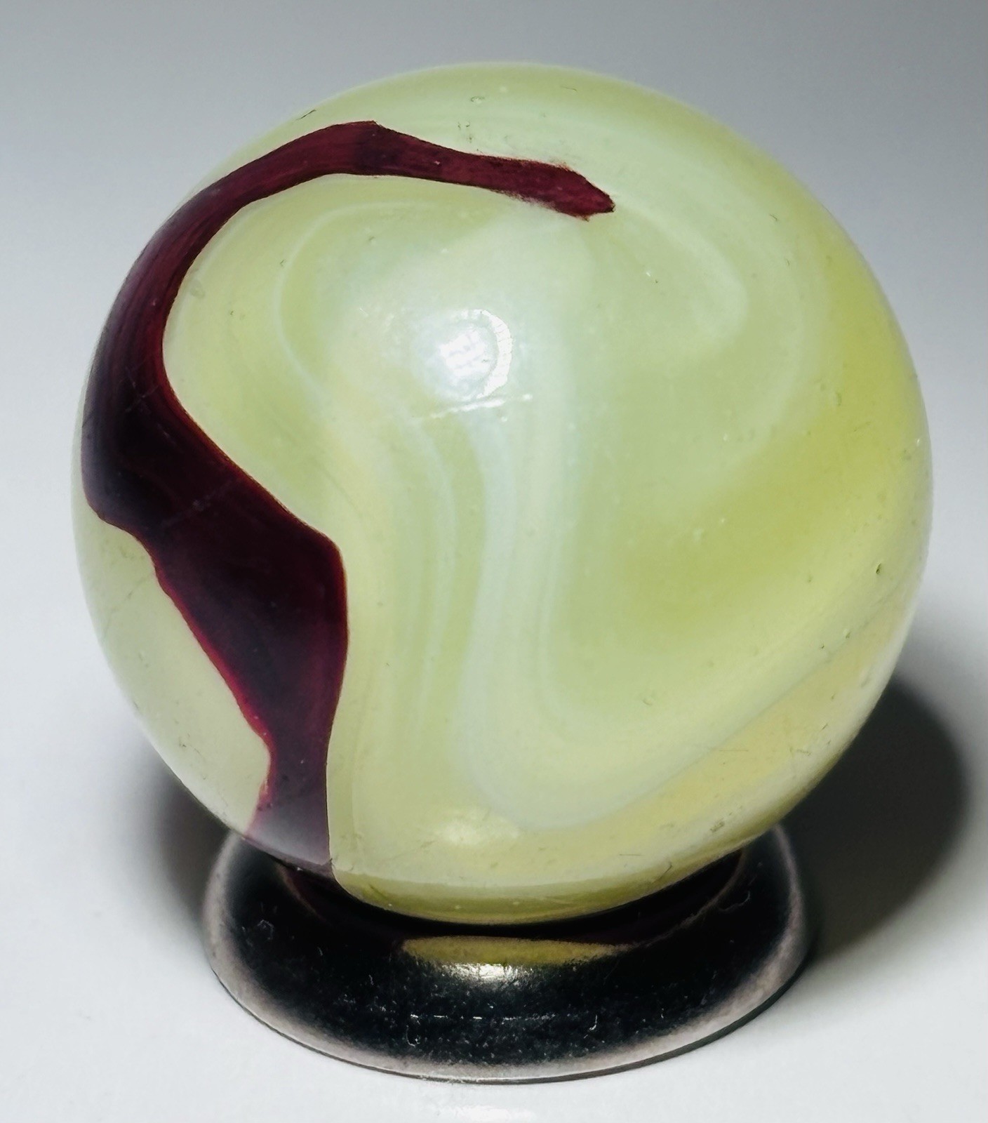 Big Boy Vintage Lemonade OXblood Swirl Marble .77” Near Mint- Condition