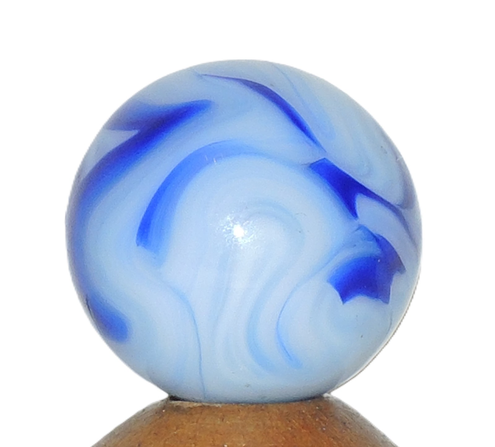 17/32” Killer Busy Ravenswood Blue Raven Flames & Swirls Marble