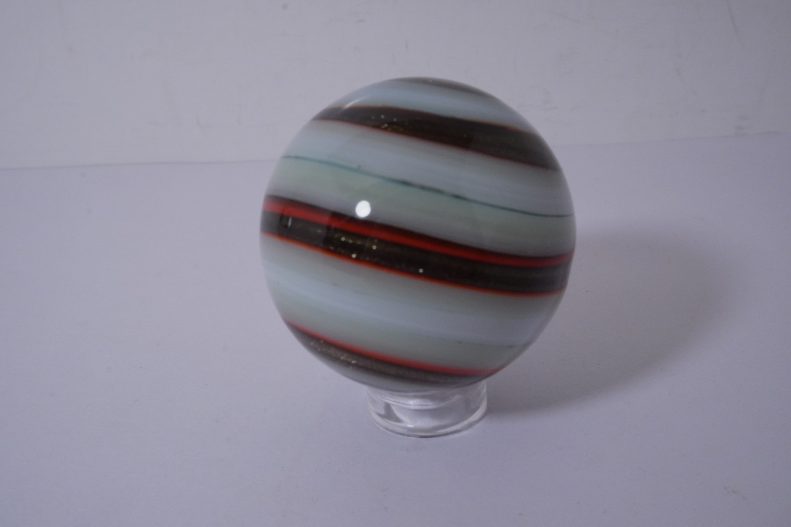 New Amazing & Lovely Handmade Corkscrew Art Glass Marble – 39 MM = 1-9/16″ Dia