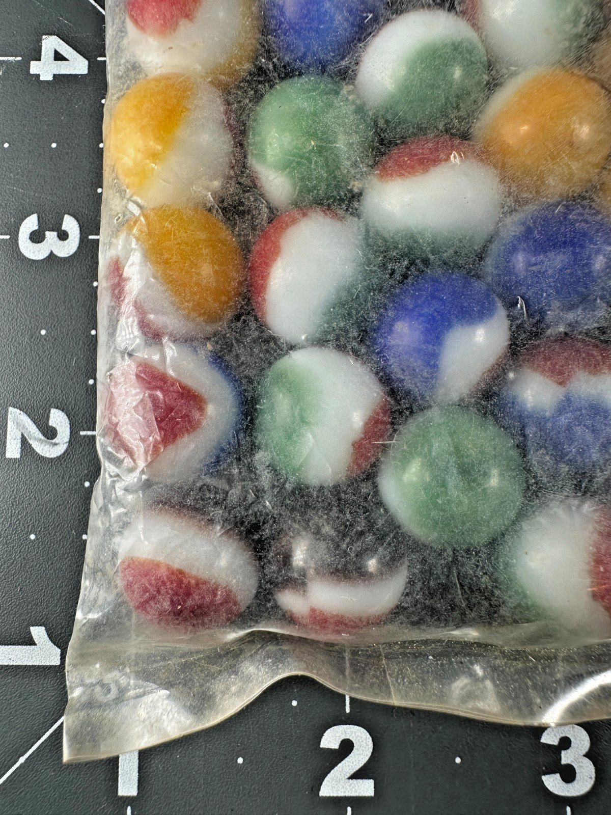 ☆ Vintage NOS VITRO AGATE Co. ALL REDS Marbles Five Star Original Package ☆1712