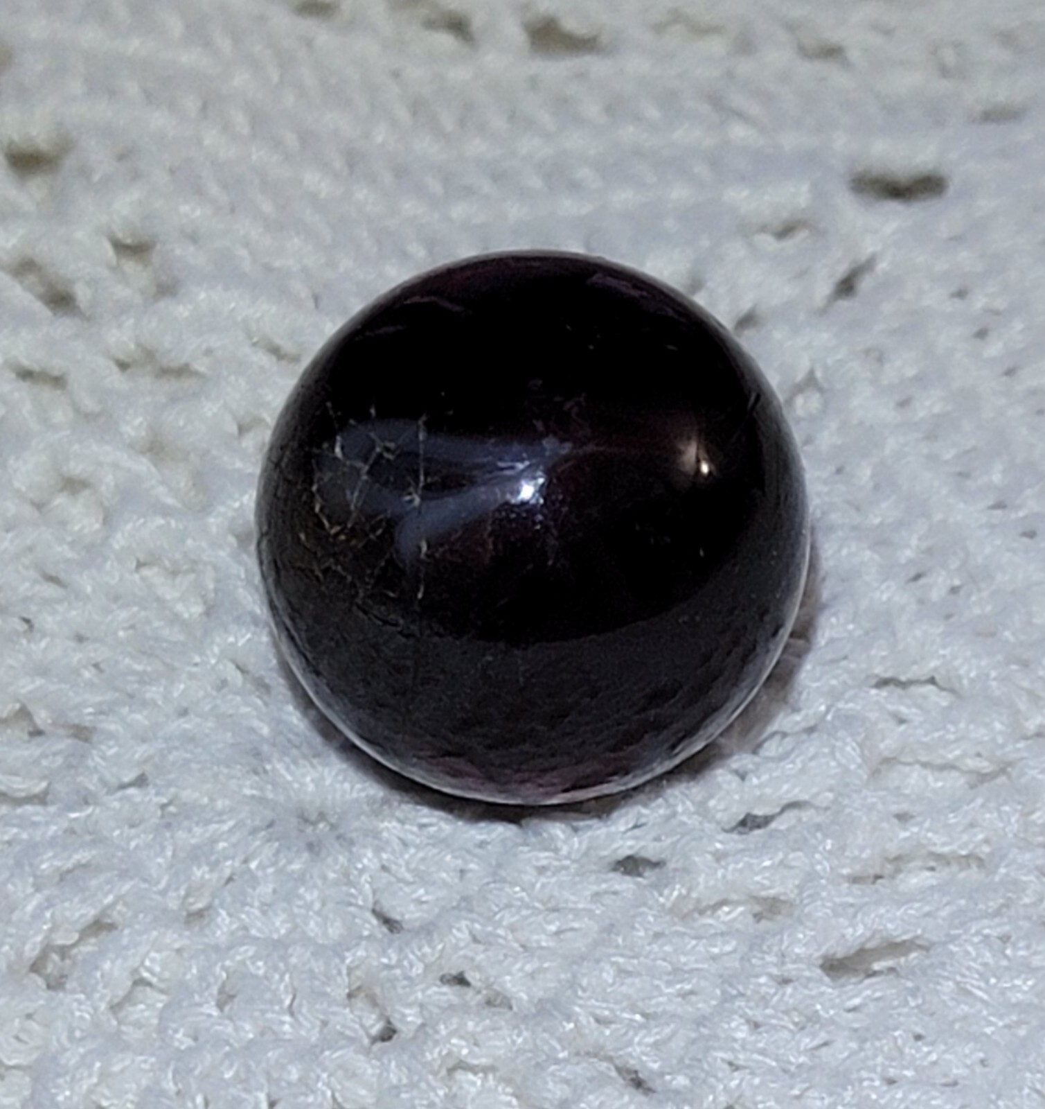 Vintage Christensen? Peltier? Agate? Red with White Swirl 23mm Marble