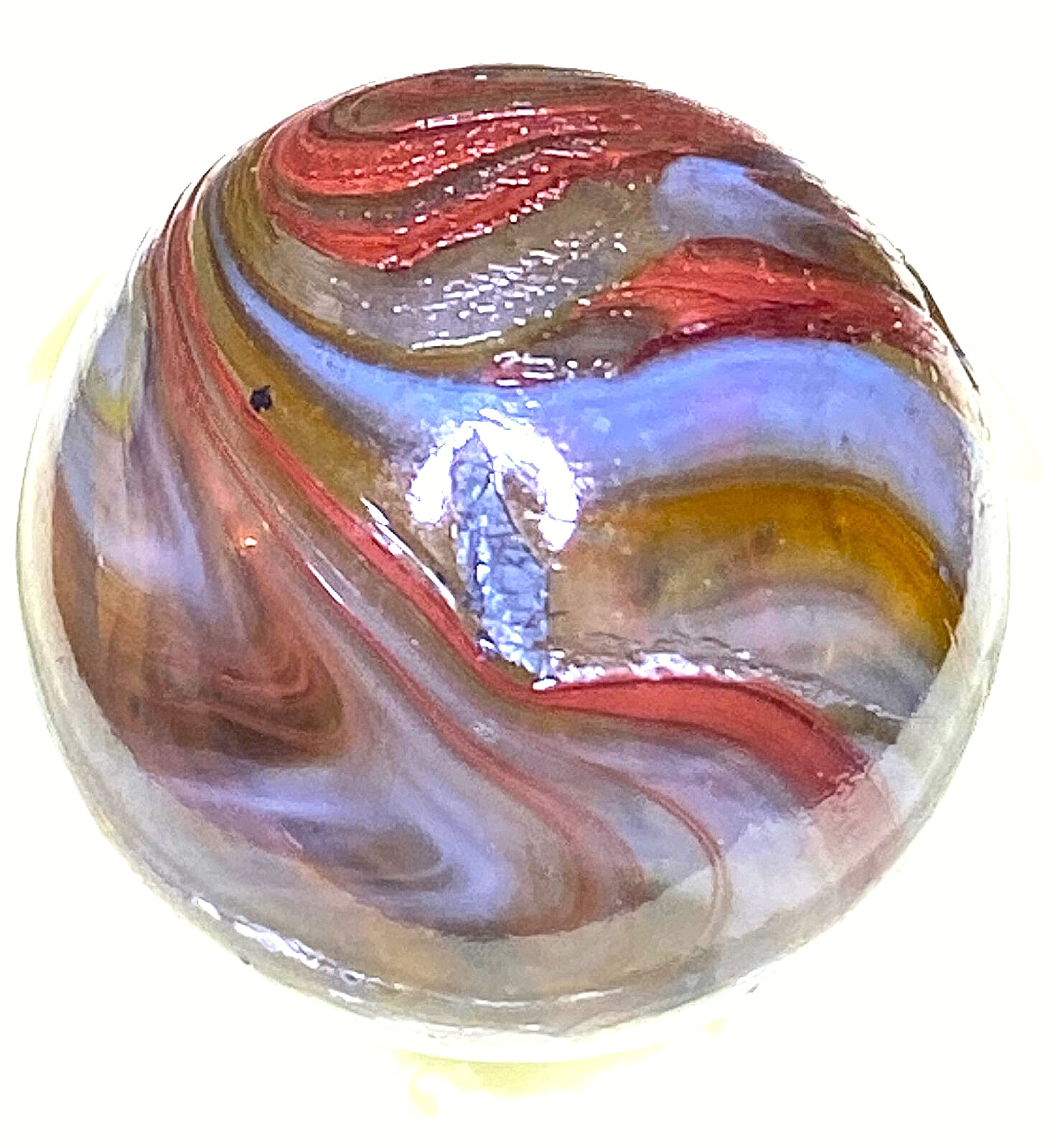 DAS/SAMMY’S/WV/JABO 1/1 SERIOUS MARBLE OXBLOOD RAMS HEAD SWIRL SHOOTER 66″ M704