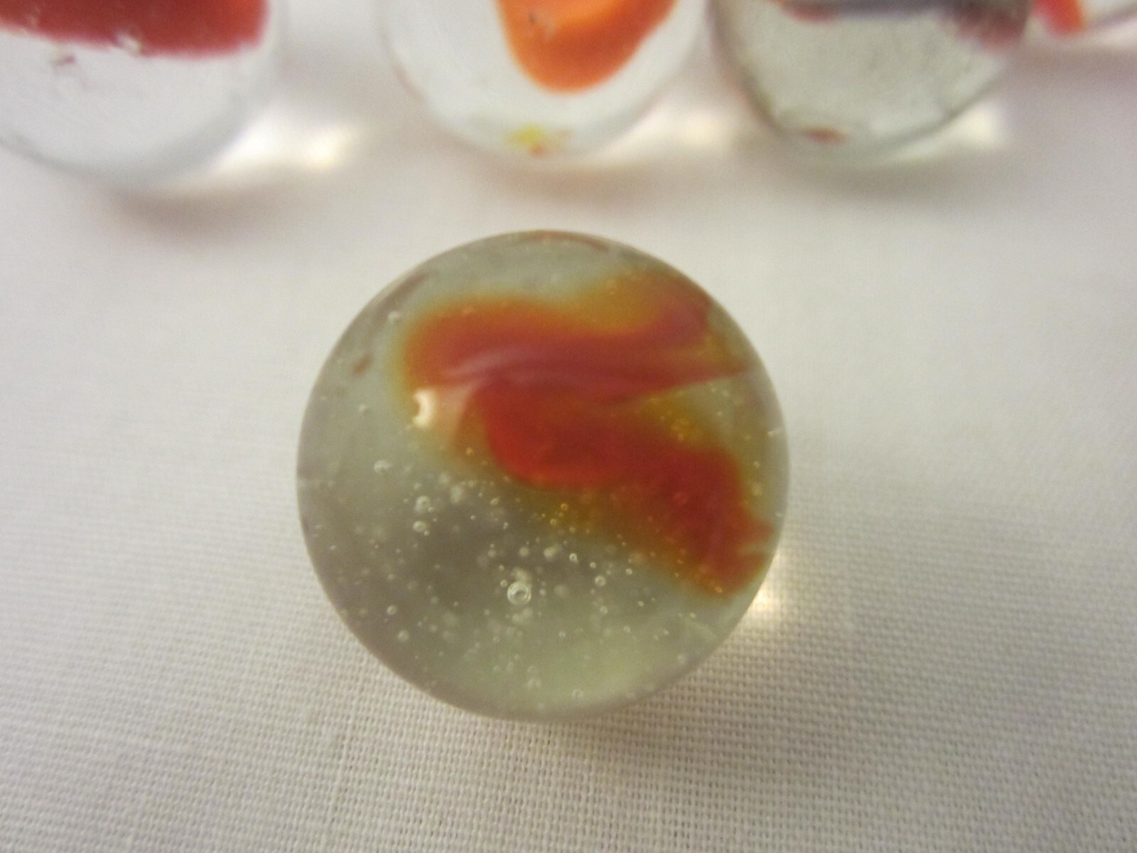VTG Peltier Tiny Orange Yellow Marble Lot of 20