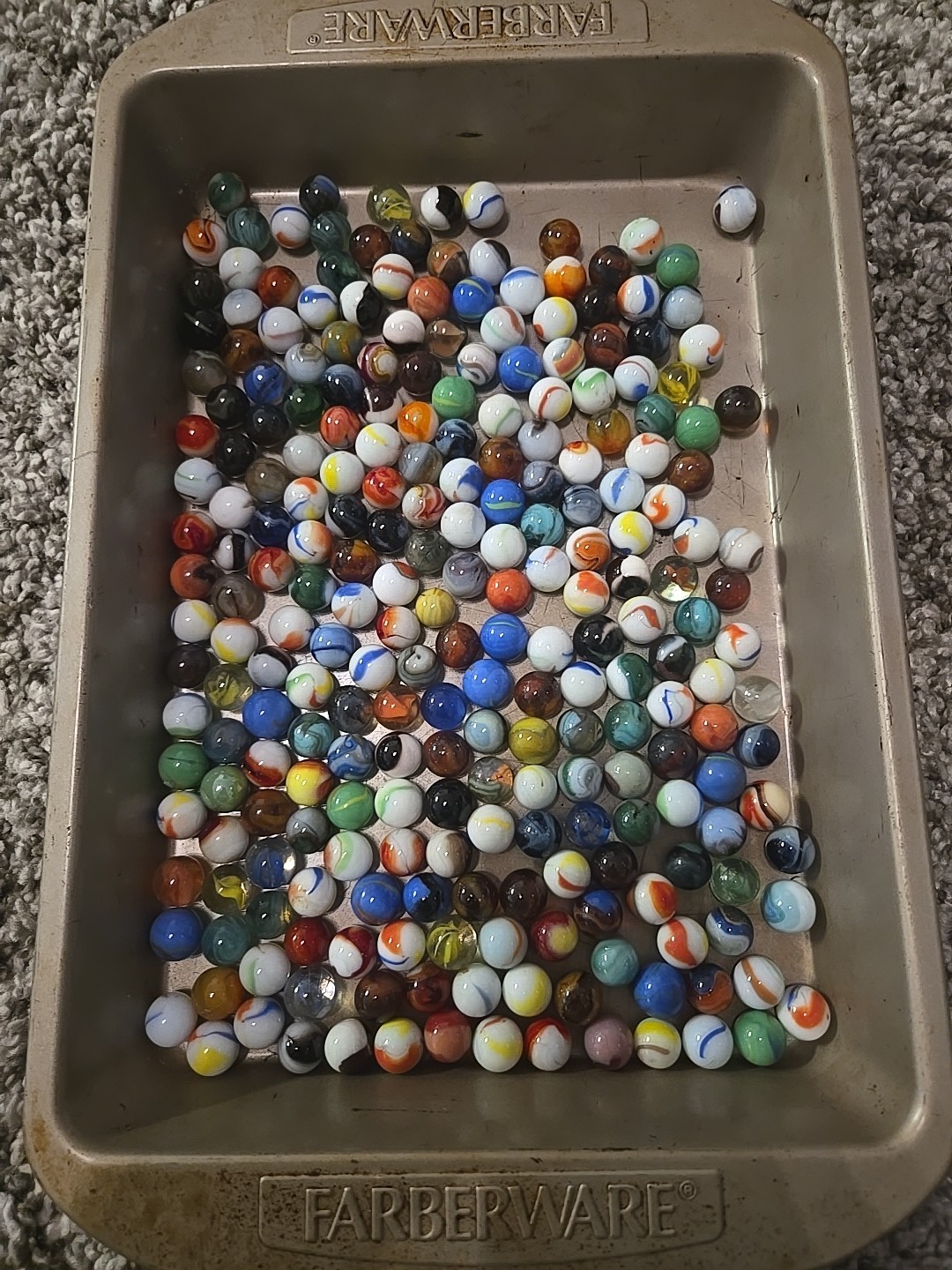 2 Ibs 12 Oz Assorted Vintage Glass Marbles – Lot #21