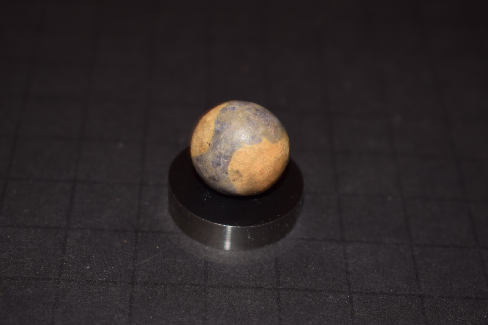 Antique Victorina Era 1800’s Purple Dyed Hard Clay Toy Marble Size .703″=45/64″
