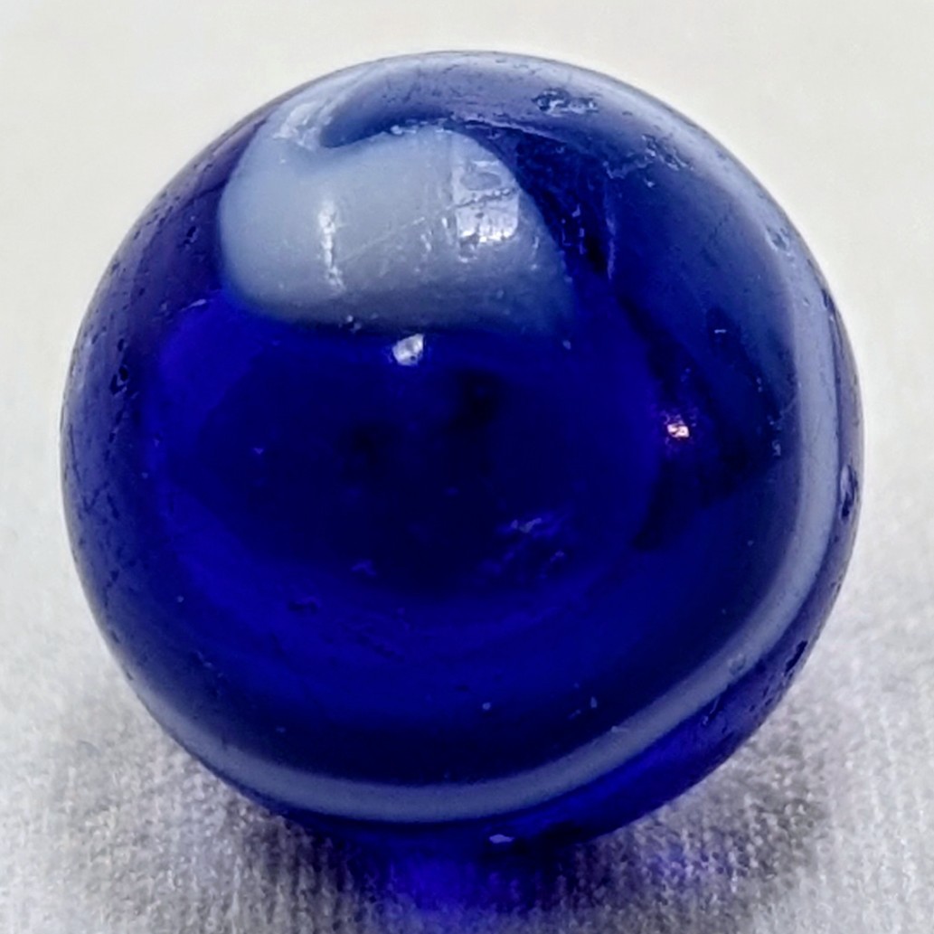 Peltier Glass Company marble,  “Blue Jewel”  NLR 5/8 Inches