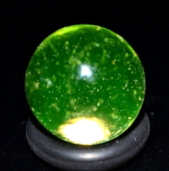 GLASS ART MARBLE/.558″-VASELINE BLACKLIGHT PEEWEE-TRANSPARENT LIGHT GREEN,NEON