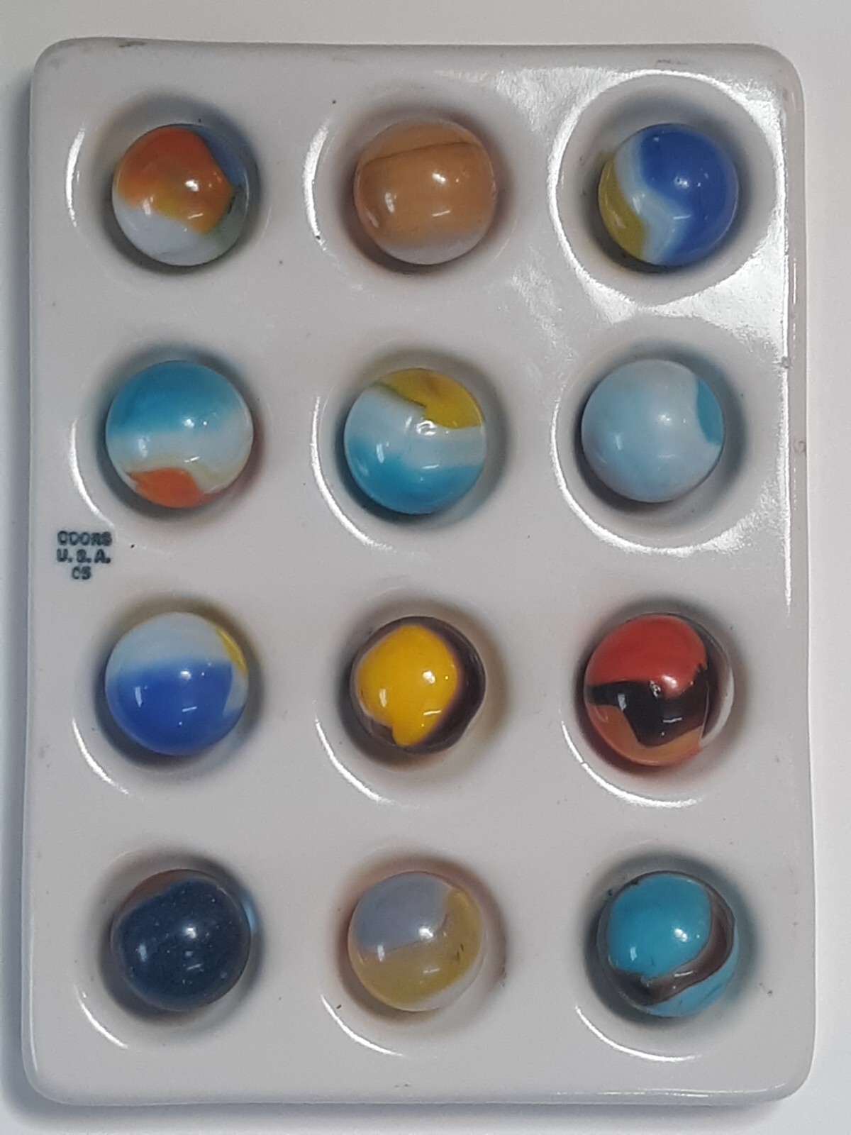 Twelve Wet Mint Vintage Vitro Agate Patches, Collector Marbles #5