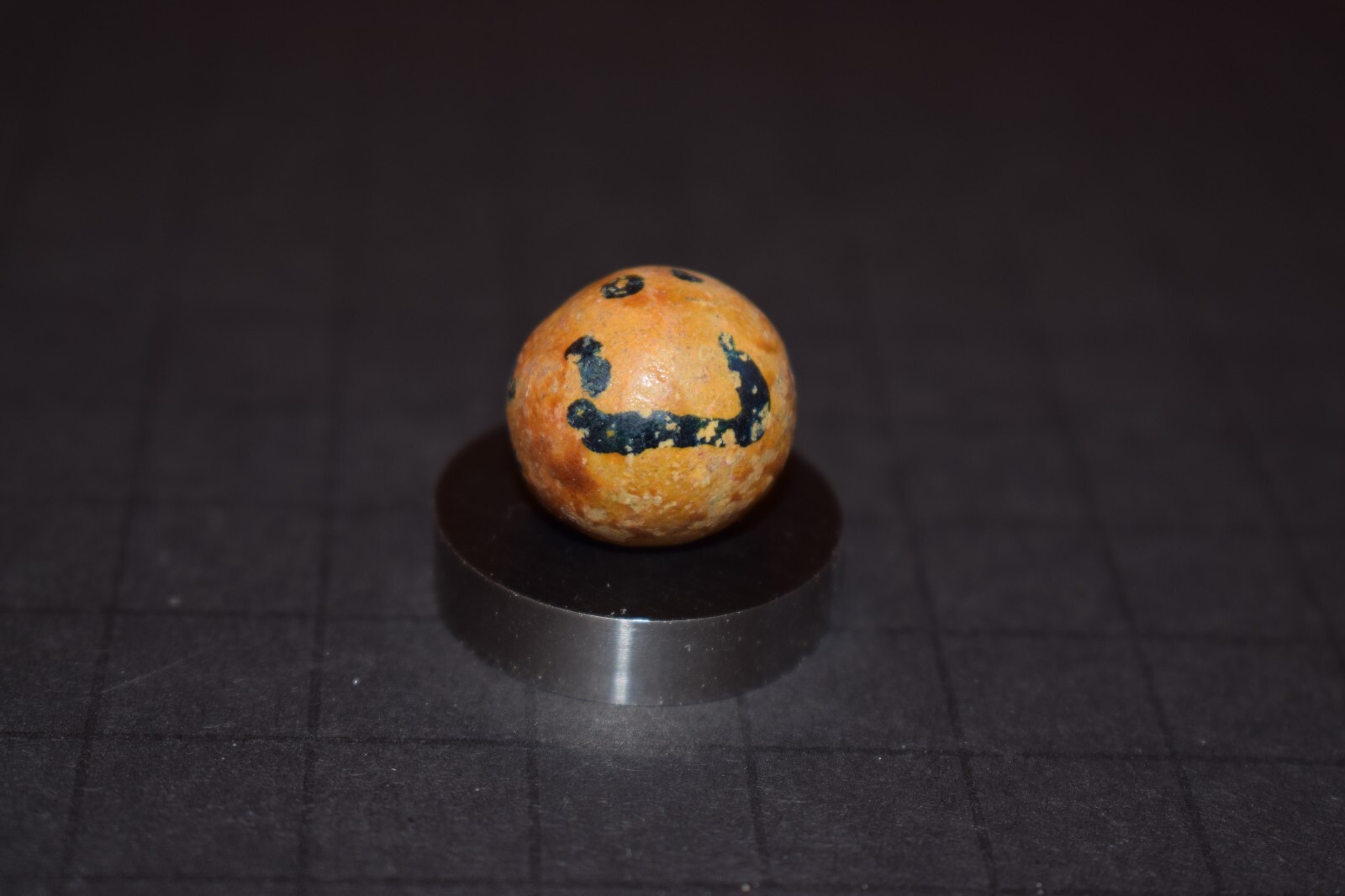 Antique Victorina Era 1800’s Dyed Hard Clay Toy Marble Size .703″