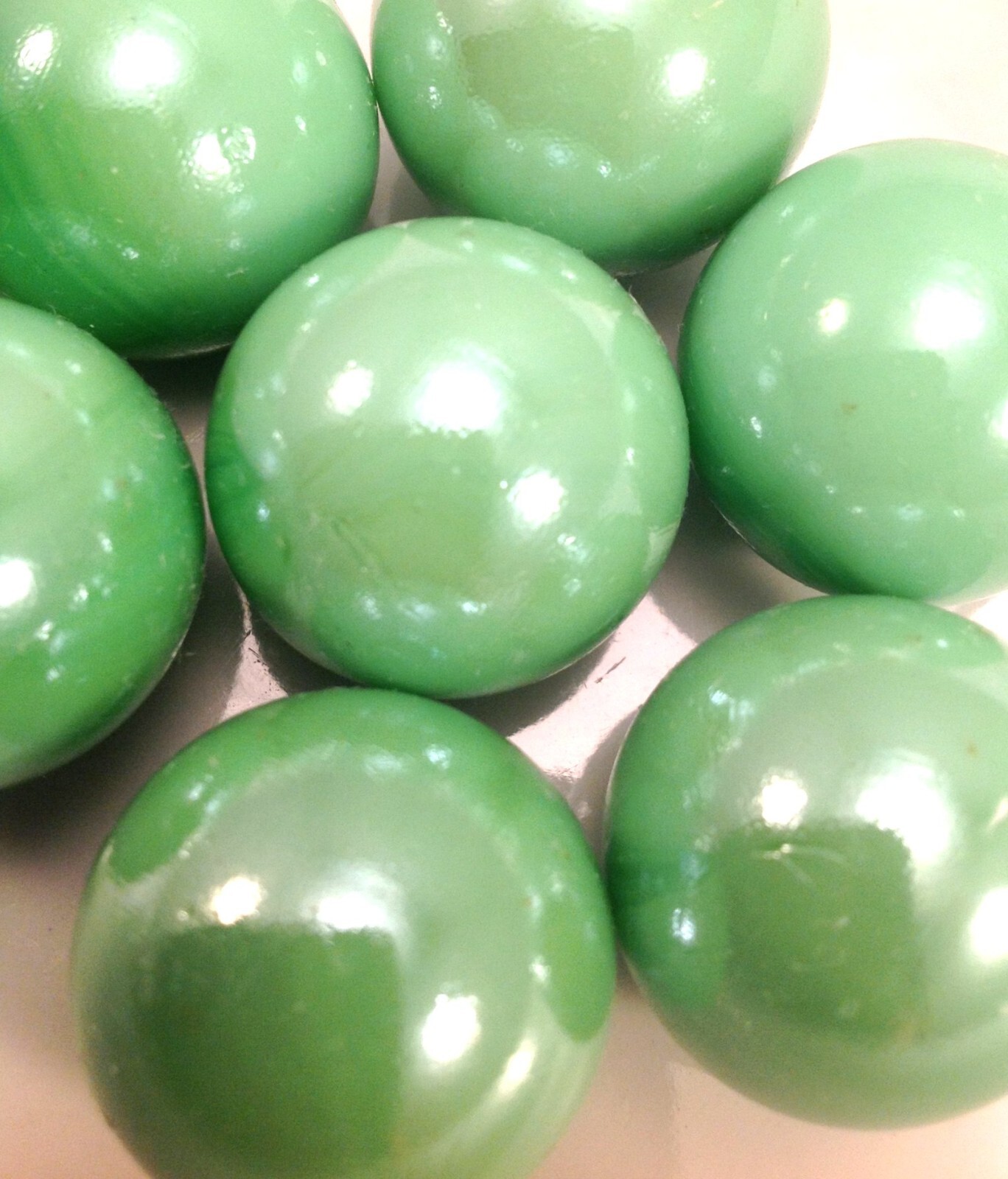 Glass Marbles 1″ – 12oz bag Green Opal Shiny Marbles 16pcs