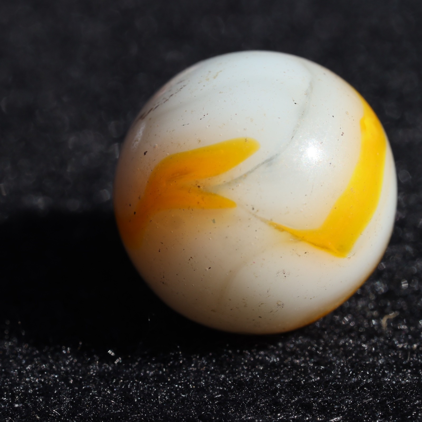 ALLEY Yellow WV West Virginia Swirl Marble 5/8″ NM Combined Shipping