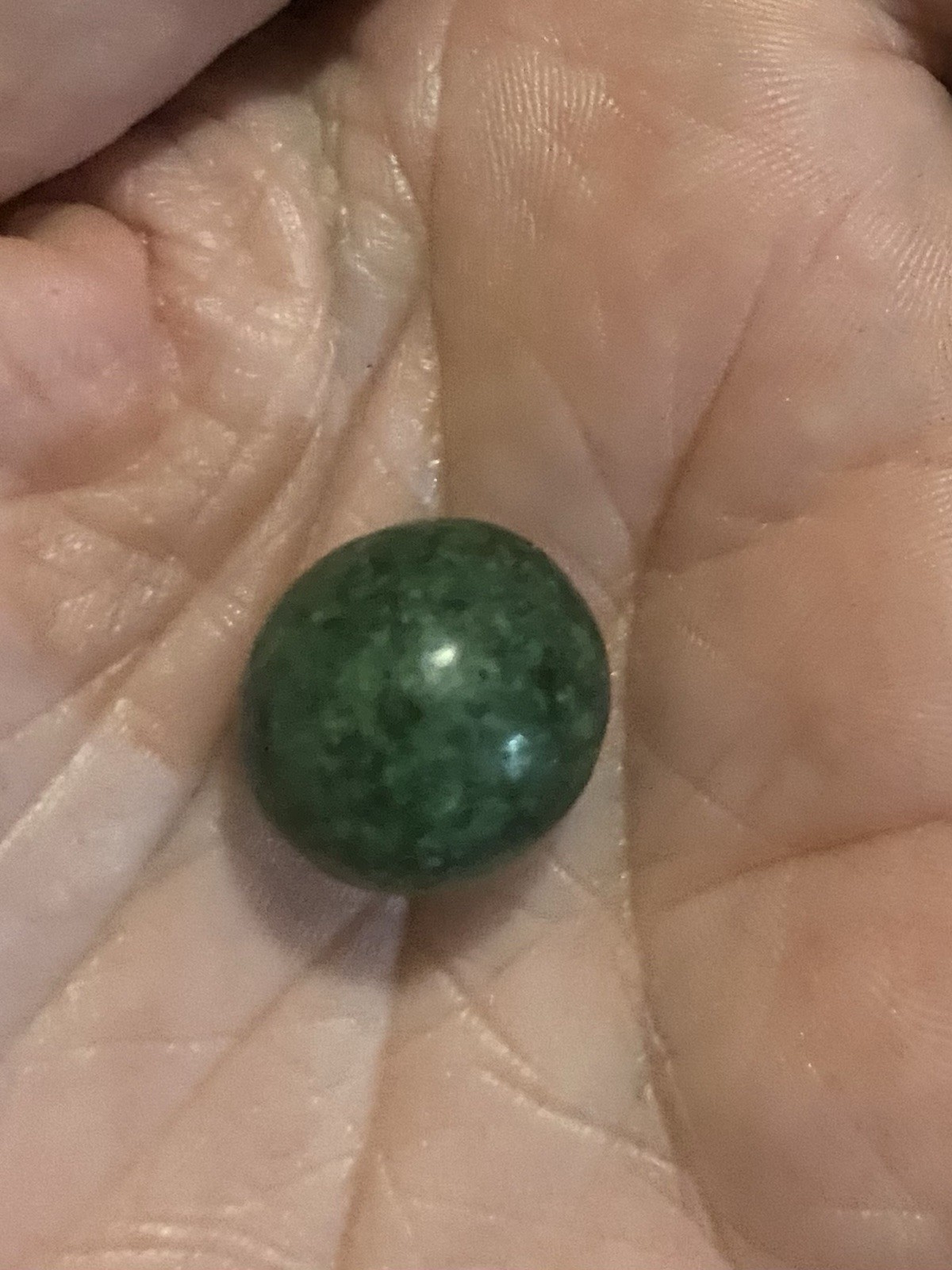 Green Speckled Clay Marble