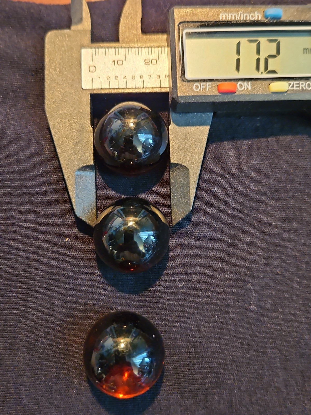 Vintage Amber Marble Lot Of 4 #3523