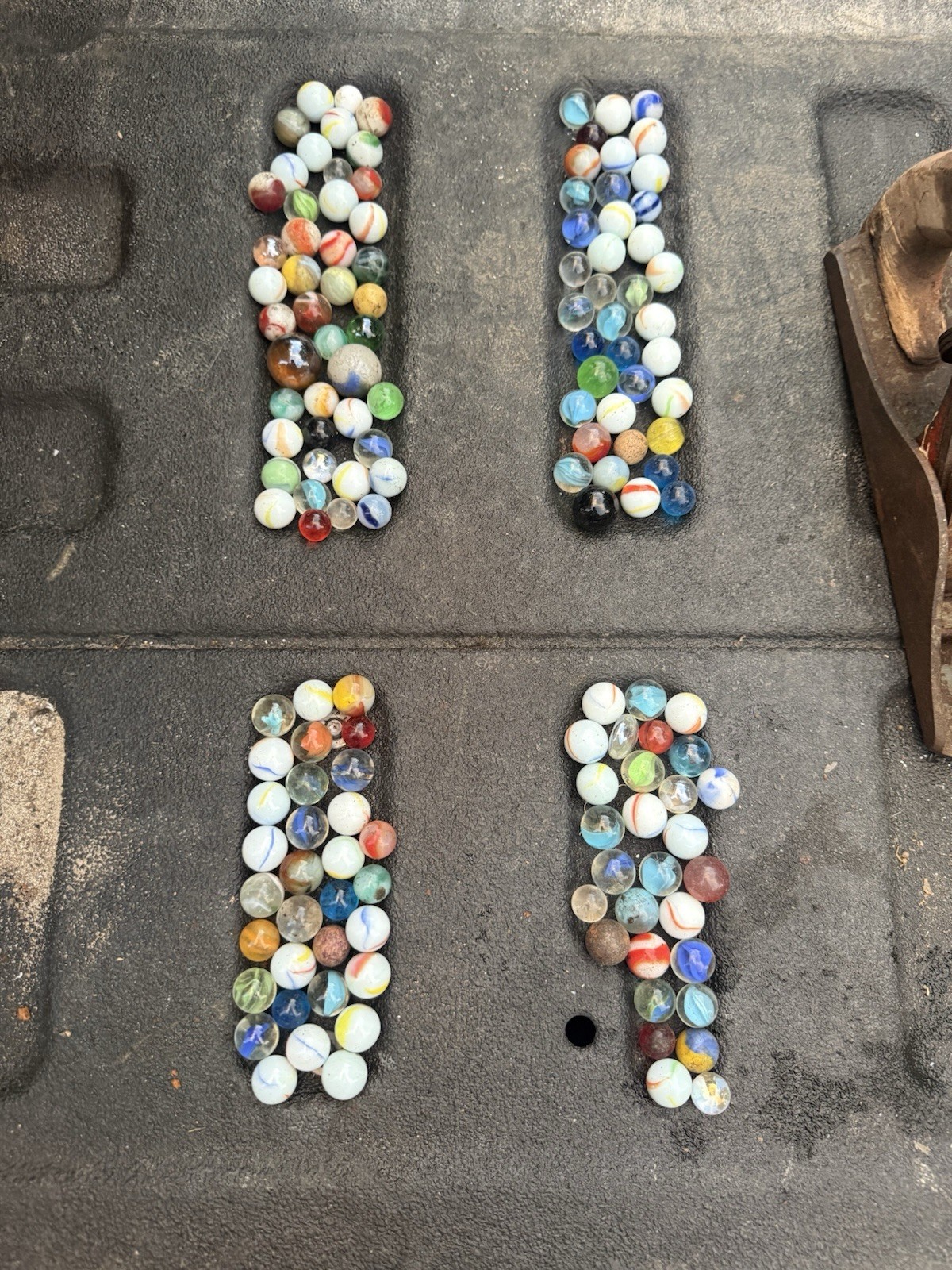 Vintage Marble Lot 150+ Glass Marbles Shooters Swirls Cat Eye Mixed Collection