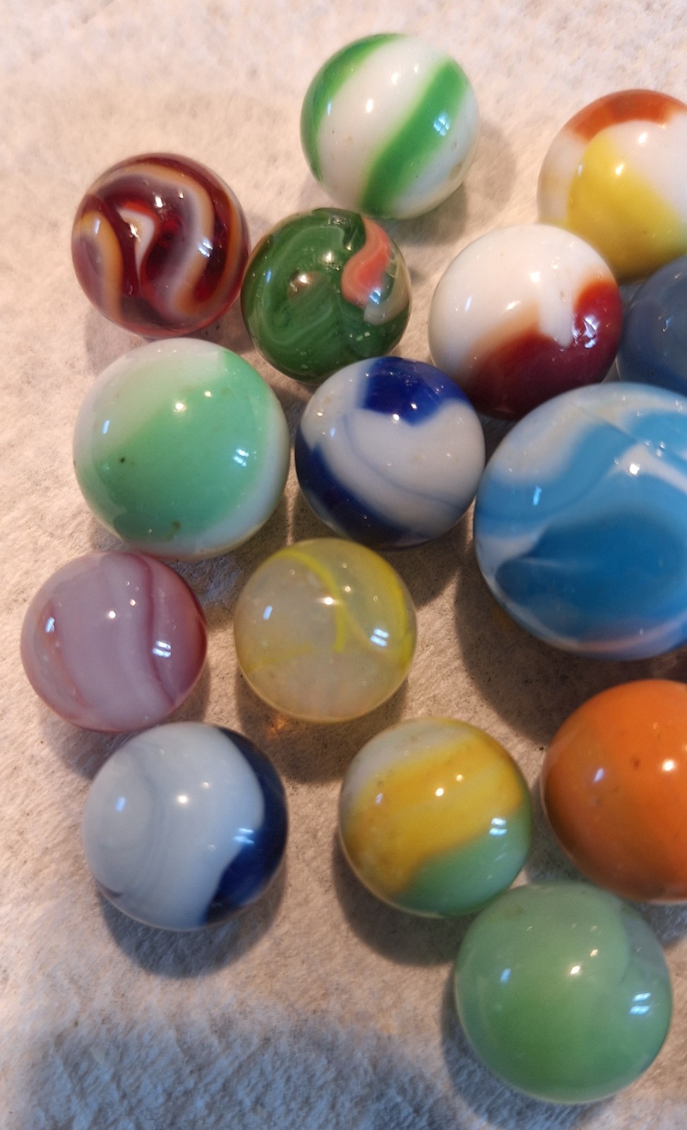 Lot Of 25 Vintage Marbles ,akro,cac,peltier,wv Swirls