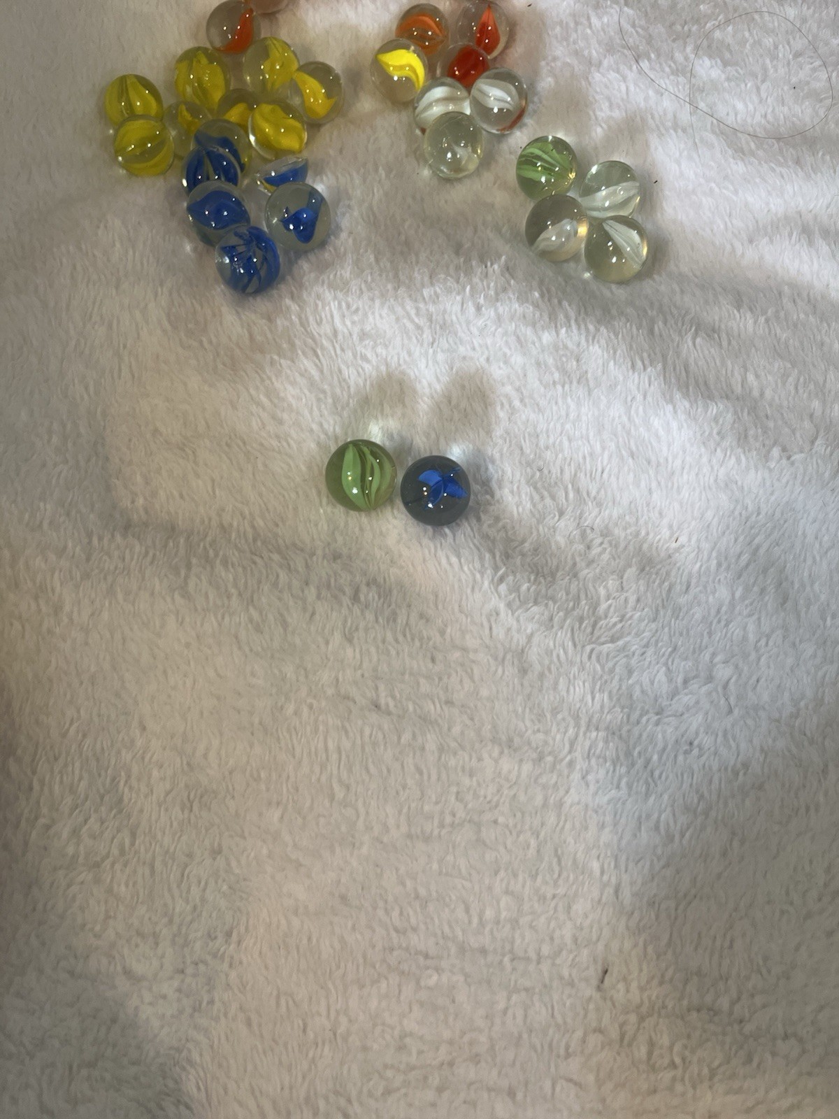 Glass Marbles; Classic Games; Toys Assorted Colors; 3 Doz Vtg. 1980’s