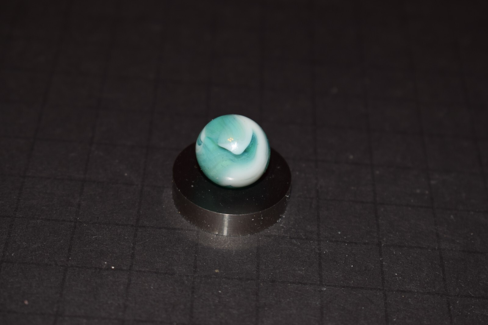 Vintage Ravenswood 🥽Aqua Marine🥽 Simi Transparent Swirl Marble Size .609″ MINT