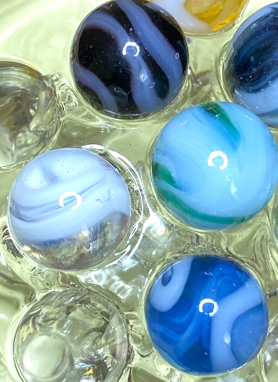 HTF LOT 7 VINTAGE RARE CHAMPION/HEATON/VITRO AGATE NM+/- ~VARI” 4B/15