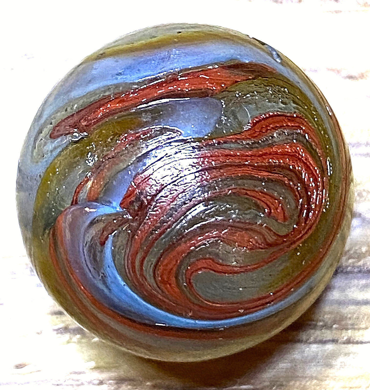 DAS/SAMMY’S/WV/JABO 1/1 SERIOUS MARBLE OXBLOOD RAMS HEAD SWIRL SHOOTER 66″ M704