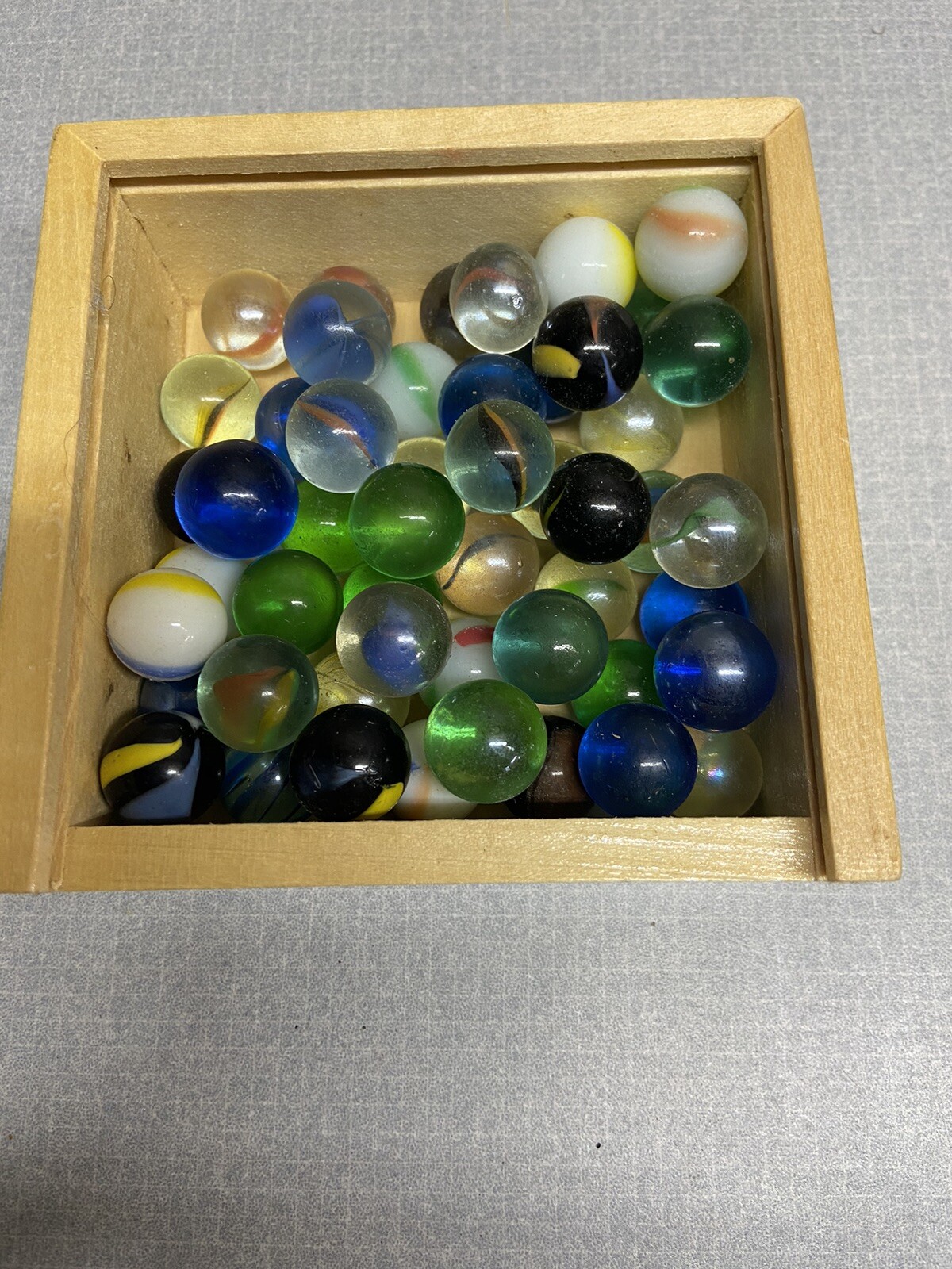 Imperial Classic Marble Collection 50 Marbles Wood Box