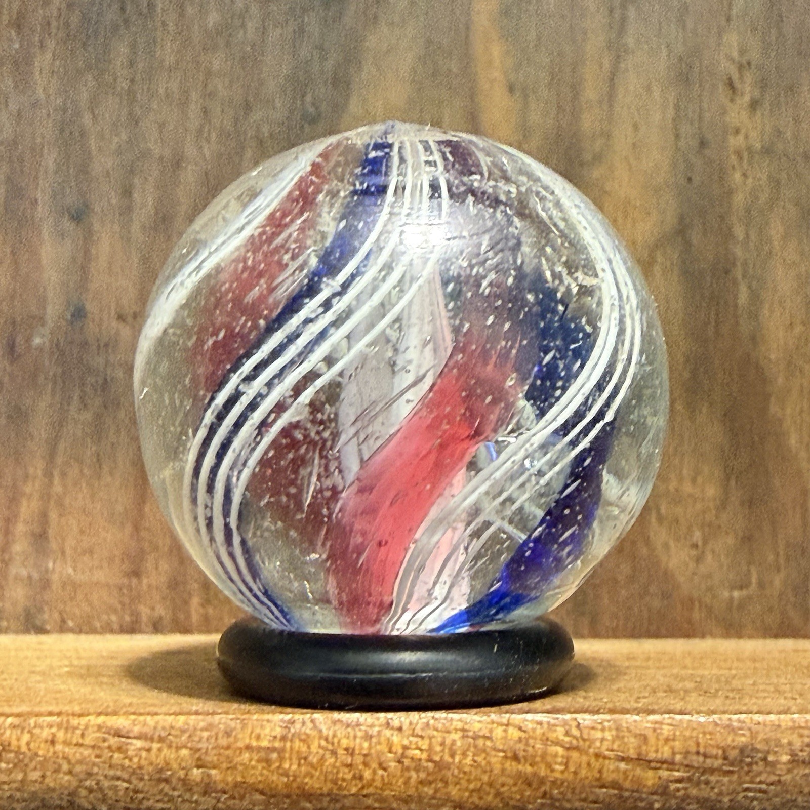 Antique German Handmade Divided Core Marble 27/32” Near Mint(+) | 281