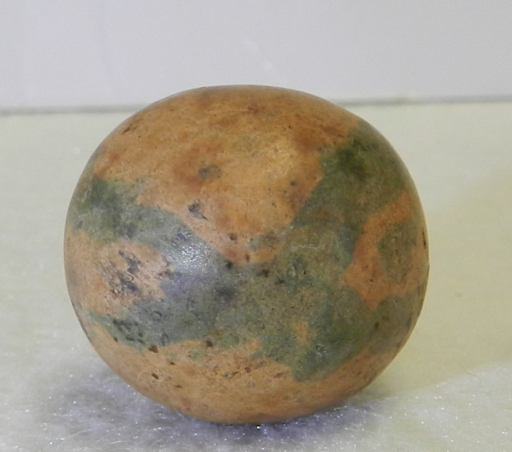 #19470m Vintage Dyed Pottery Shooter Marble