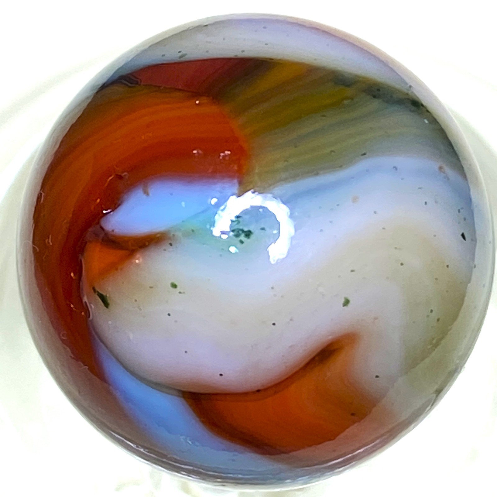 VERY BEAUTIFUL MARBLE / OXBLOODS AVENTURINE SHOOTER .73″ BOX03/118