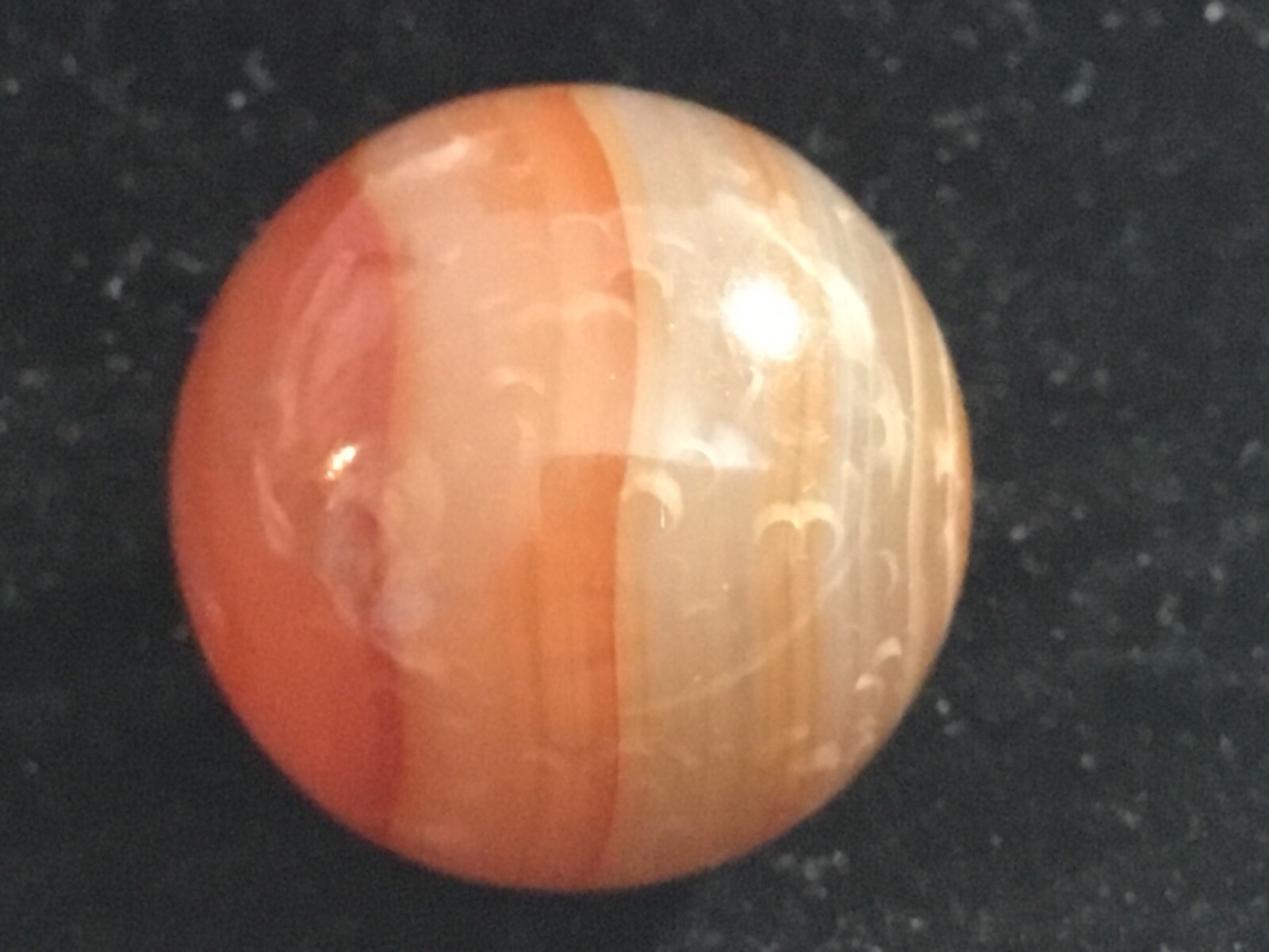 RARE ANTIQUE AUTHENTIC ARKO AGATE SWIRL DARK MARBLE MUST SEE NO RESERVE