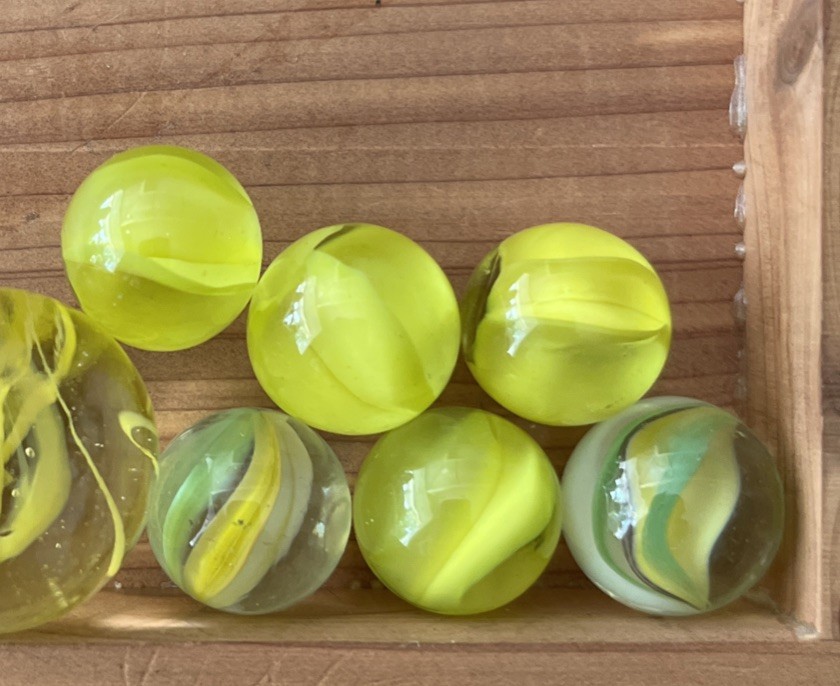 Vintage Marble Lot Cat Eye Swirl Corkscrew UV Reactive Spaghetti Shooter