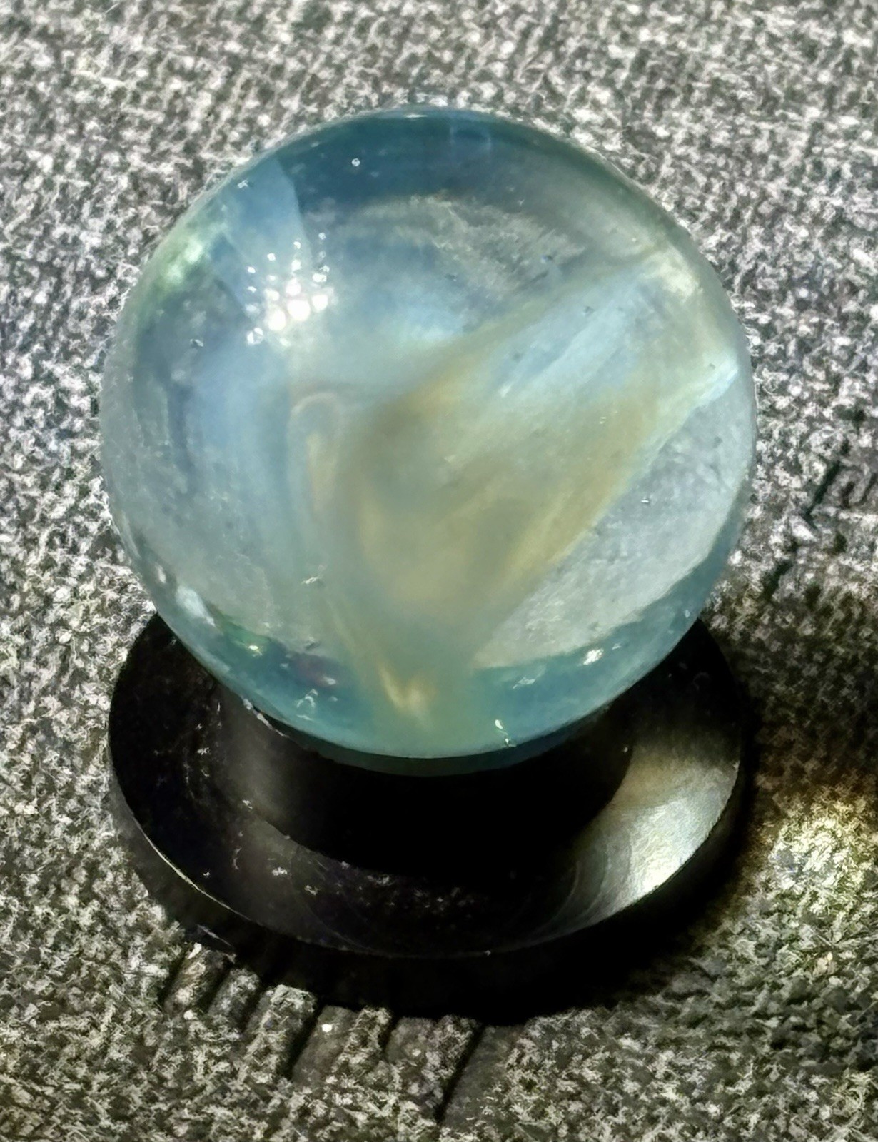 VTG Jackson Swirl Marble Clear/White .60” Mint ! HTF