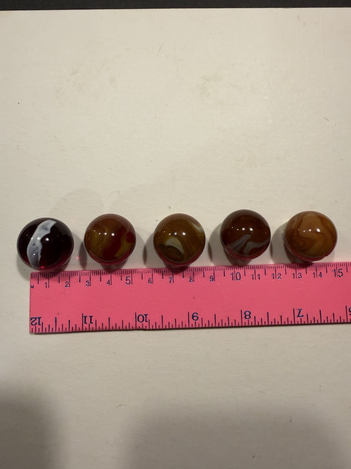 Vintage Mixed Lot of 11 large marbles / various makers & colors