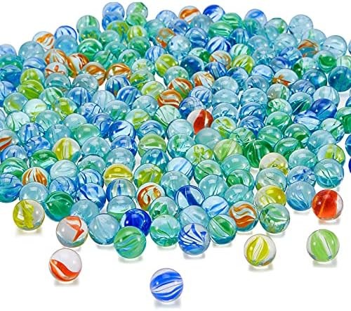 Sotiff 1000 Pieces Marbles Bulk Cats Eyes Glass Marbles Color Mixing 0.55 Inch S