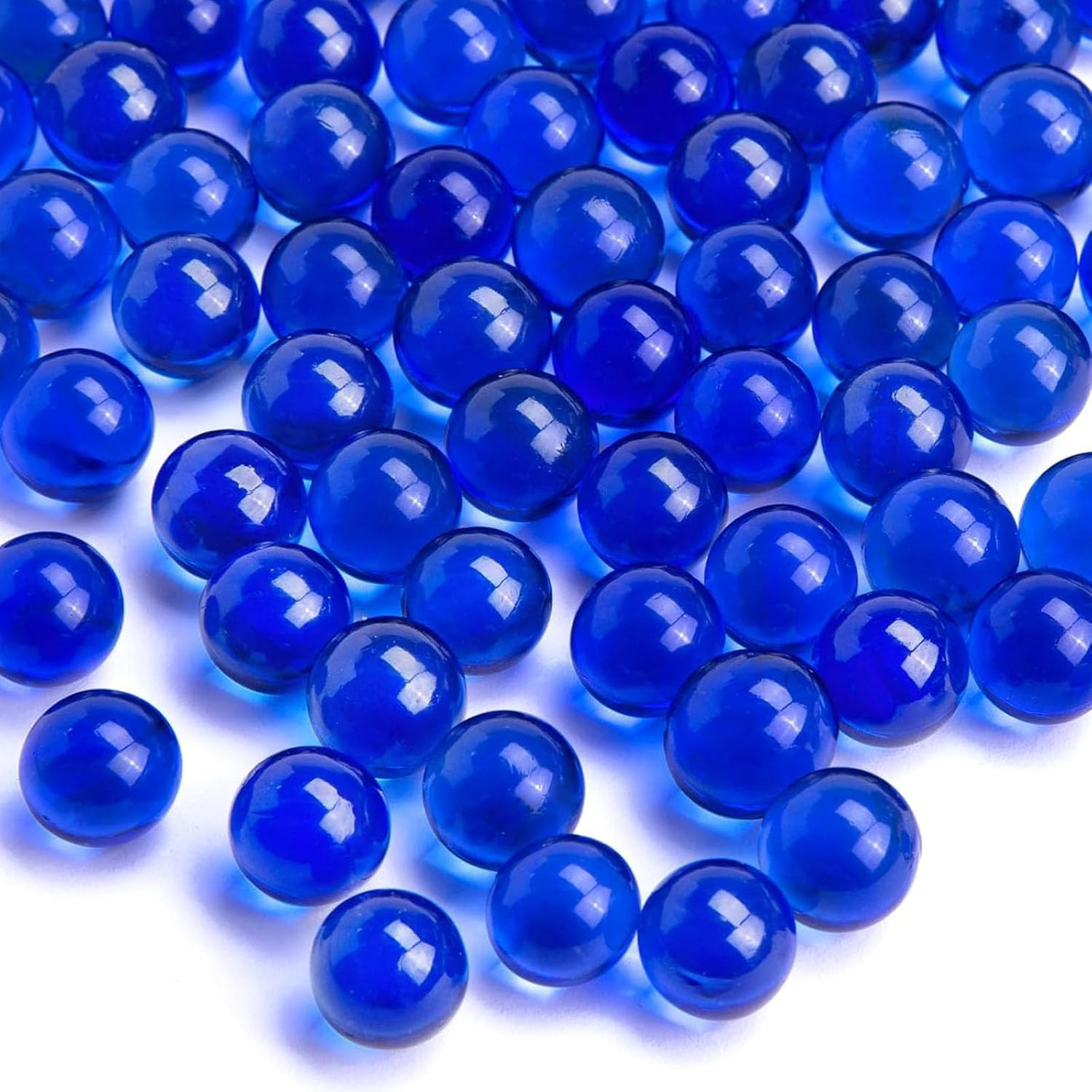 Glass Marbles 1LB Blue Marbles Bulk Vase Filler Decorative Glass Gems Pebbles
