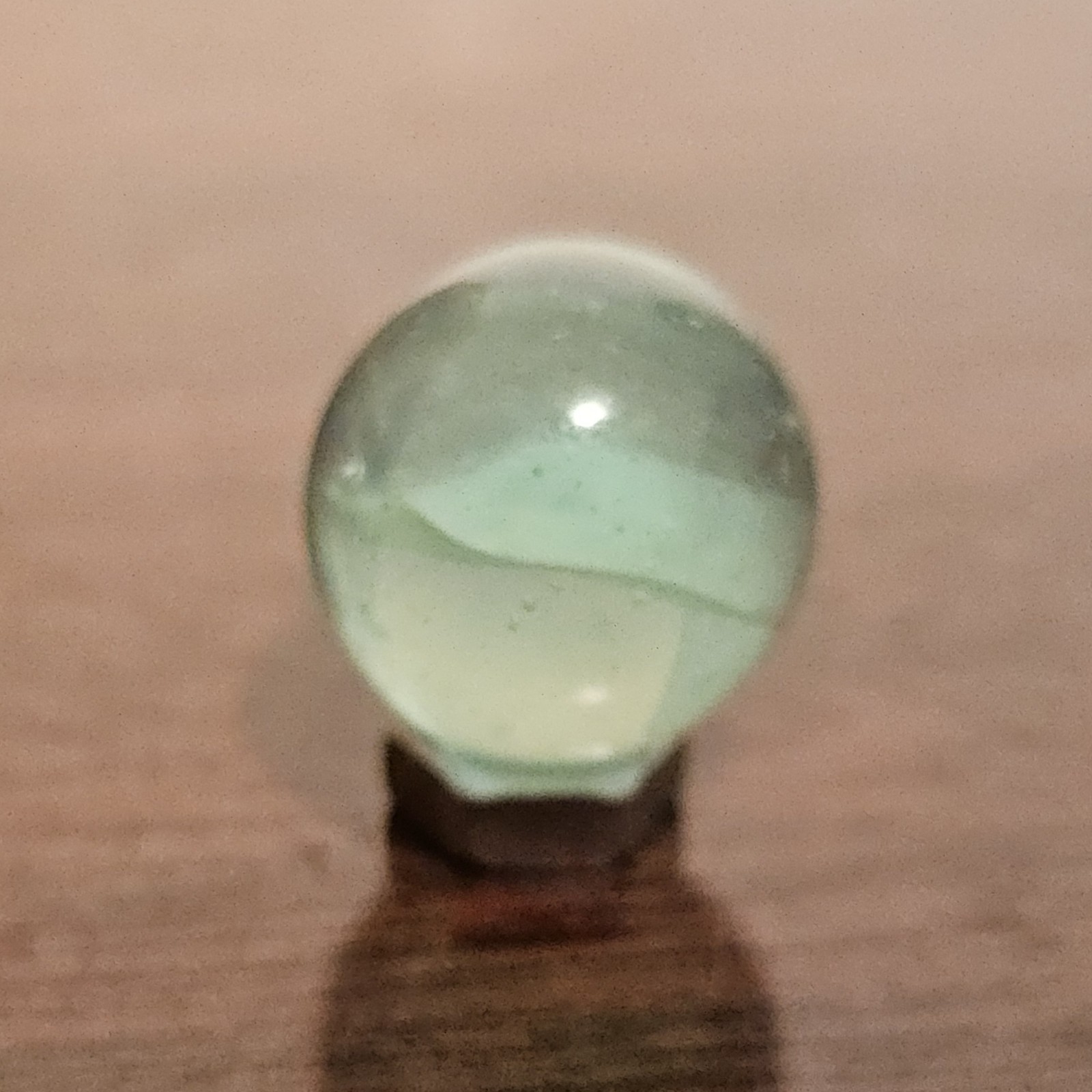 Vintage CE Bogard Light Green Floppy 4-Lobe Cats Eye .593″ Glass Marble