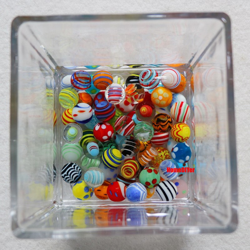 16-18mm Colorful Glass Marbles Kids’ Gifts Toys Games Craft DIY Decorative Balls