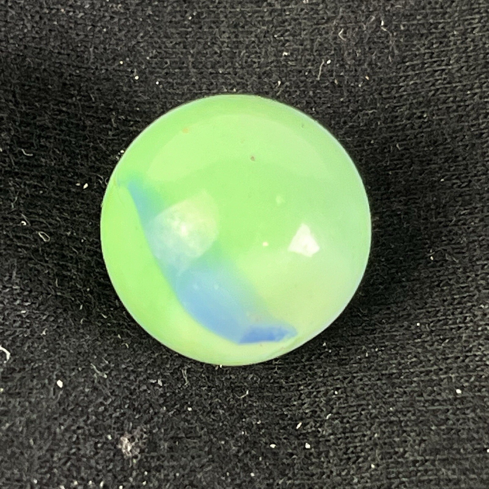 Vintage Akro Agate Peltier Art Swirl Glass Marble .63” Green Yellow Pink Blue