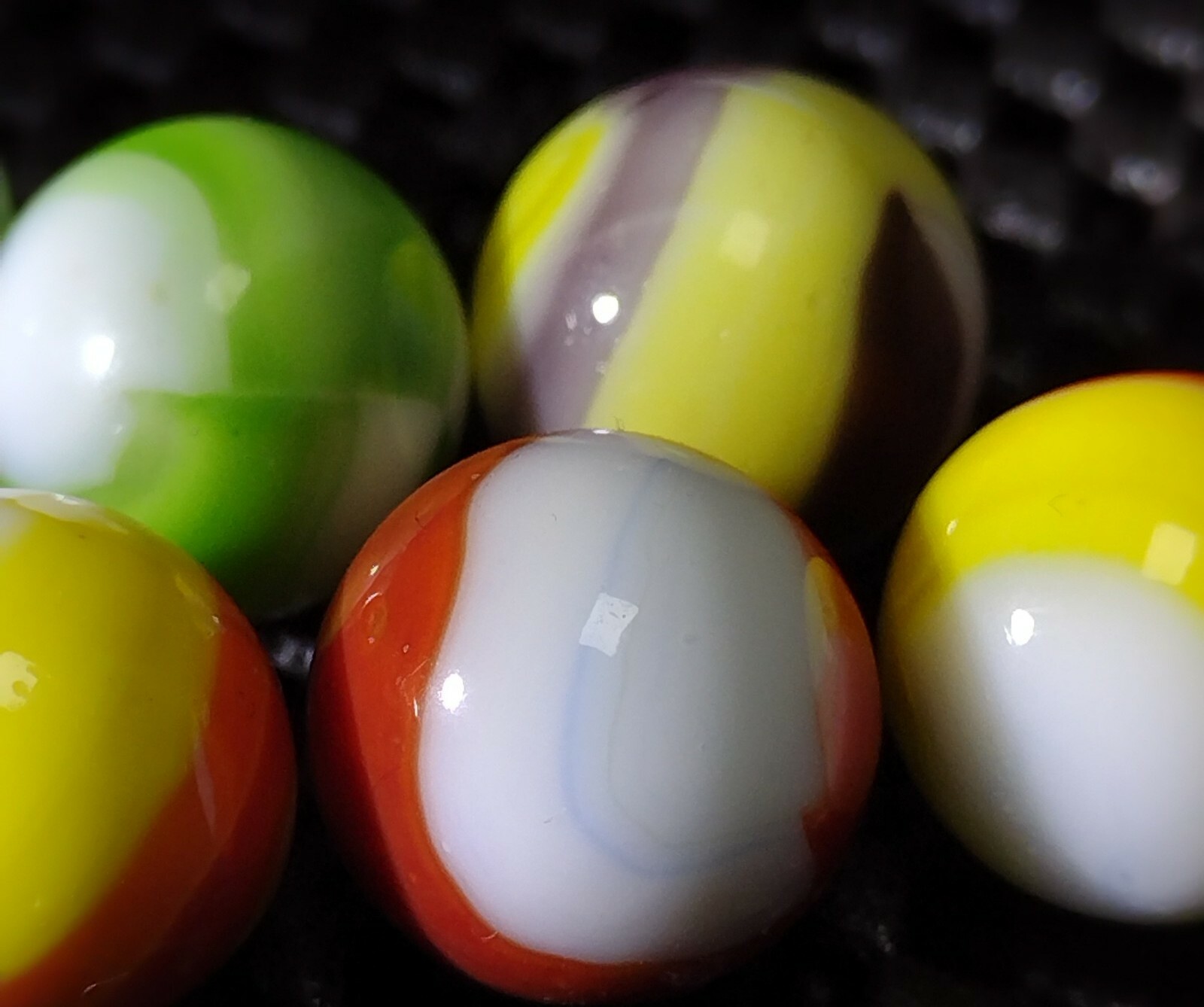 .65″- VINTAGE MARBLE KING MARBLES- LOT OF 6 NM+