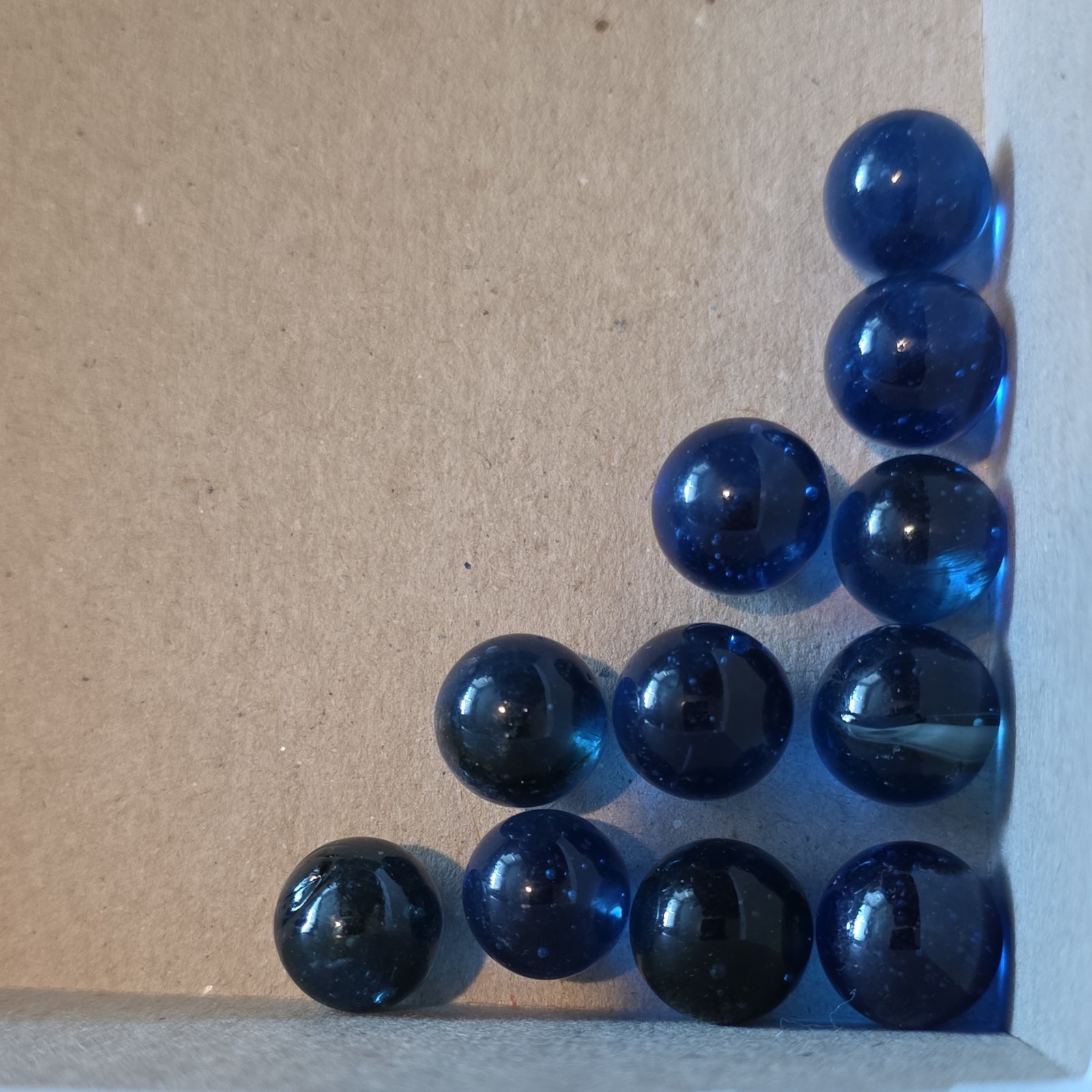 Glass Machine Made Blue Toy Marbles Lot Collection Assorted Ages 8-11 12-16 17+