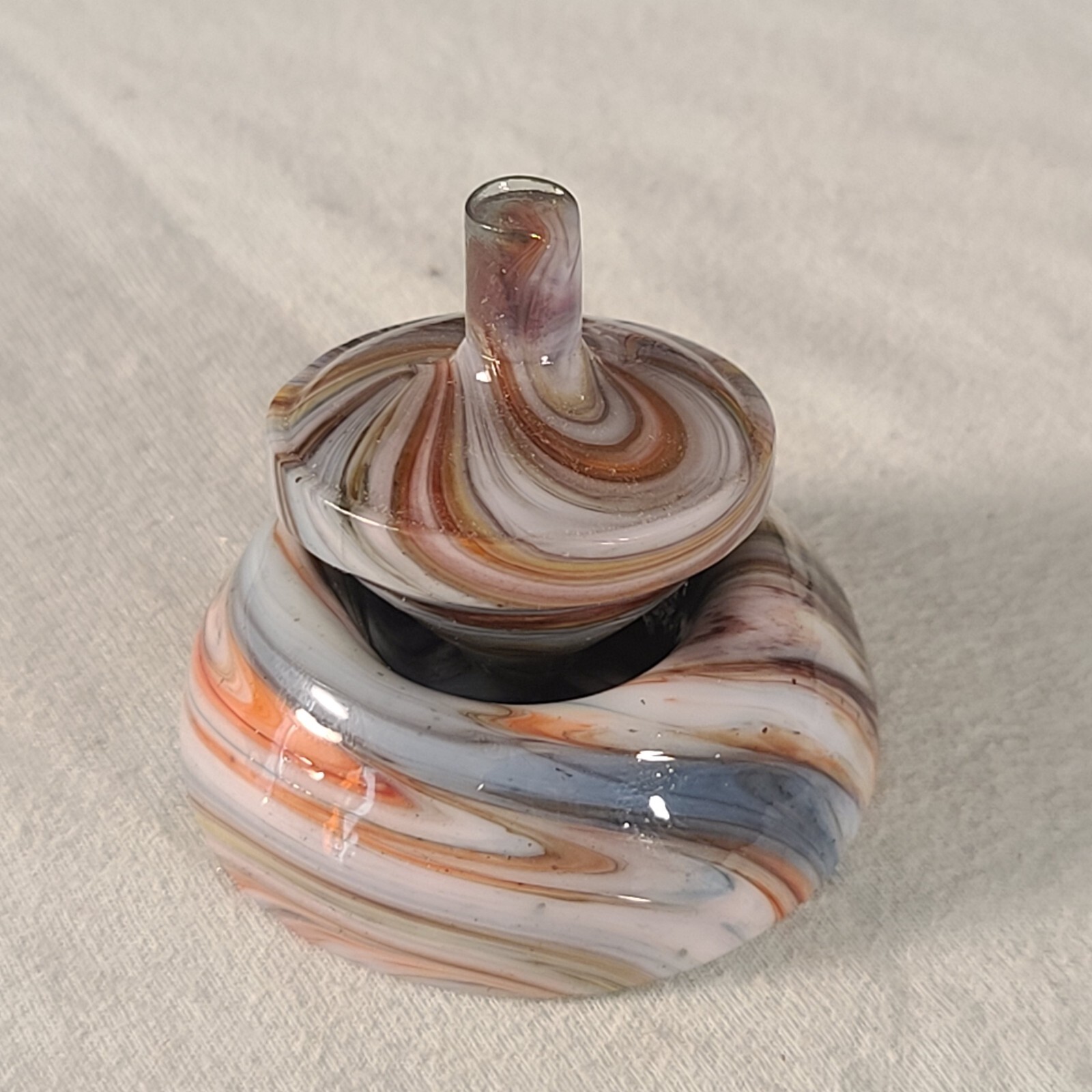 ANDY DAVIS, Glass Art Spinning Top & Base, Jabo Joker Run (?), #360K