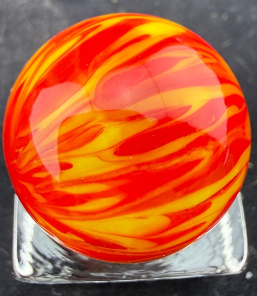 Steve Willis 2006 Handmade Lampwork Art Glass Marble 1.16″ Near Mint Signed W6