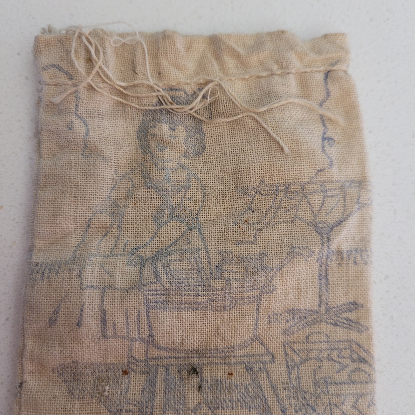 Original 1″ Steelies Marble Bag Sandy Andy Toys Panama Pile Driver Toy 1907-1930