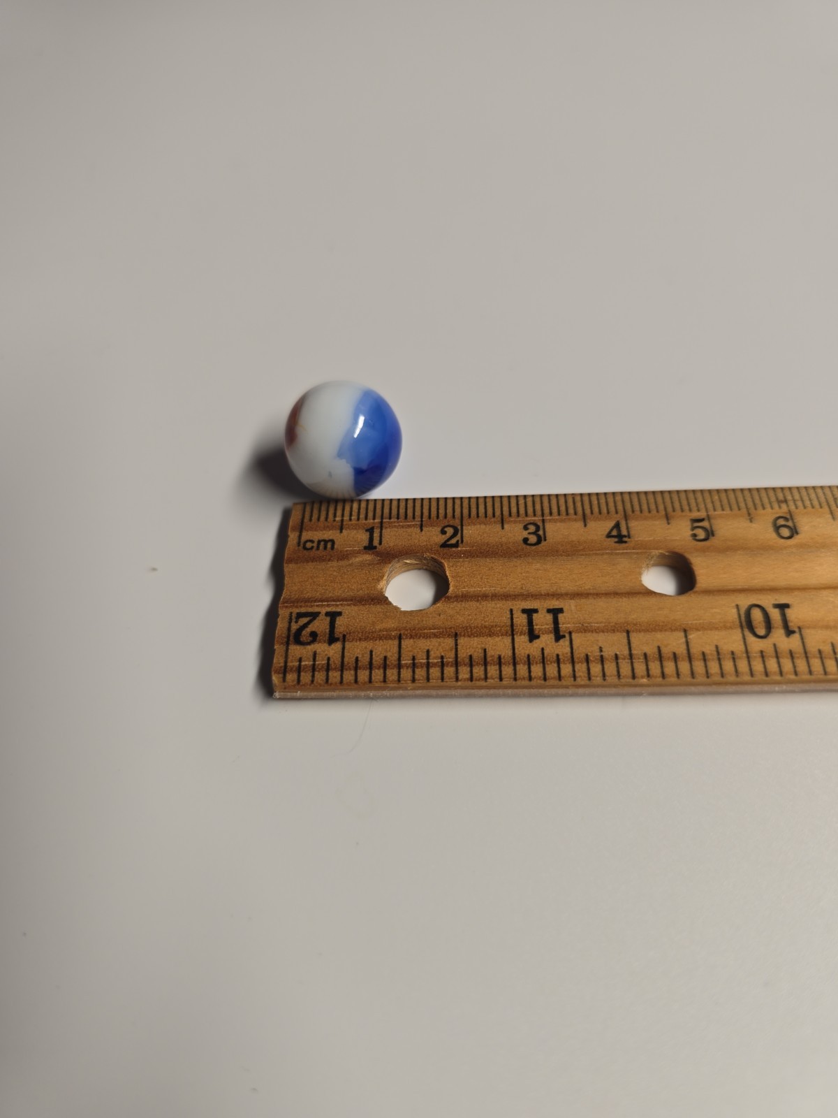 Vintage Assorted Patriot Red White Blue Glass Marbles Shooter Target Size 11pc
