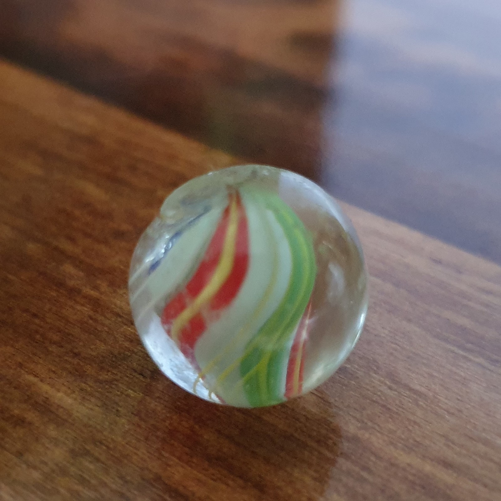 Antique Handmade German Solid Core Multicolor Swirl 18mm / 0.75” Marble