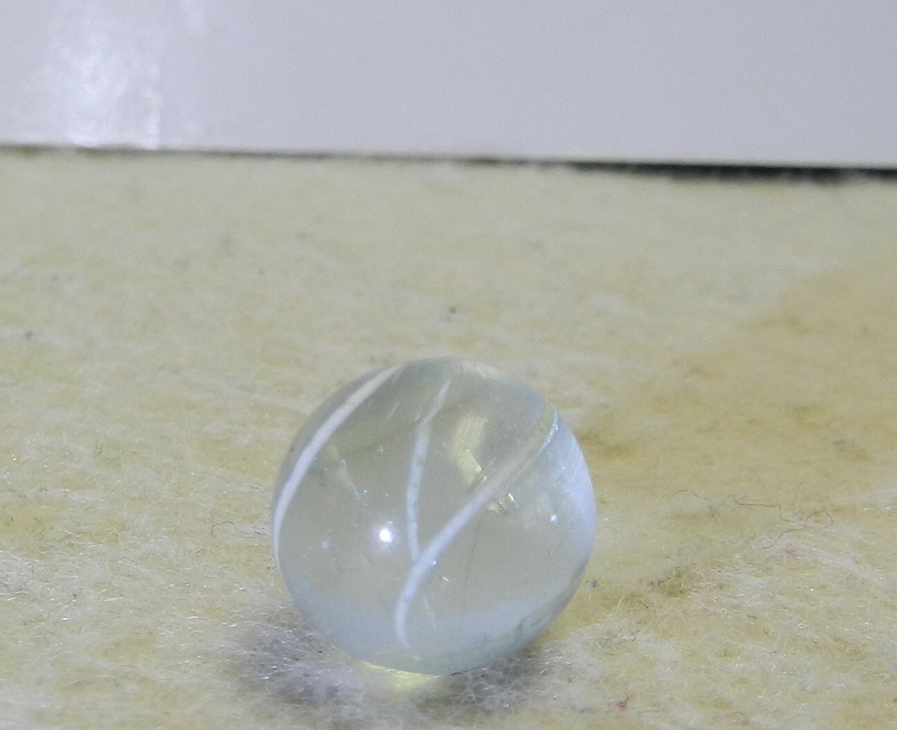 #13595m Tiny Peewee .46 Inches Vintage German Handmade Marble Near Mint