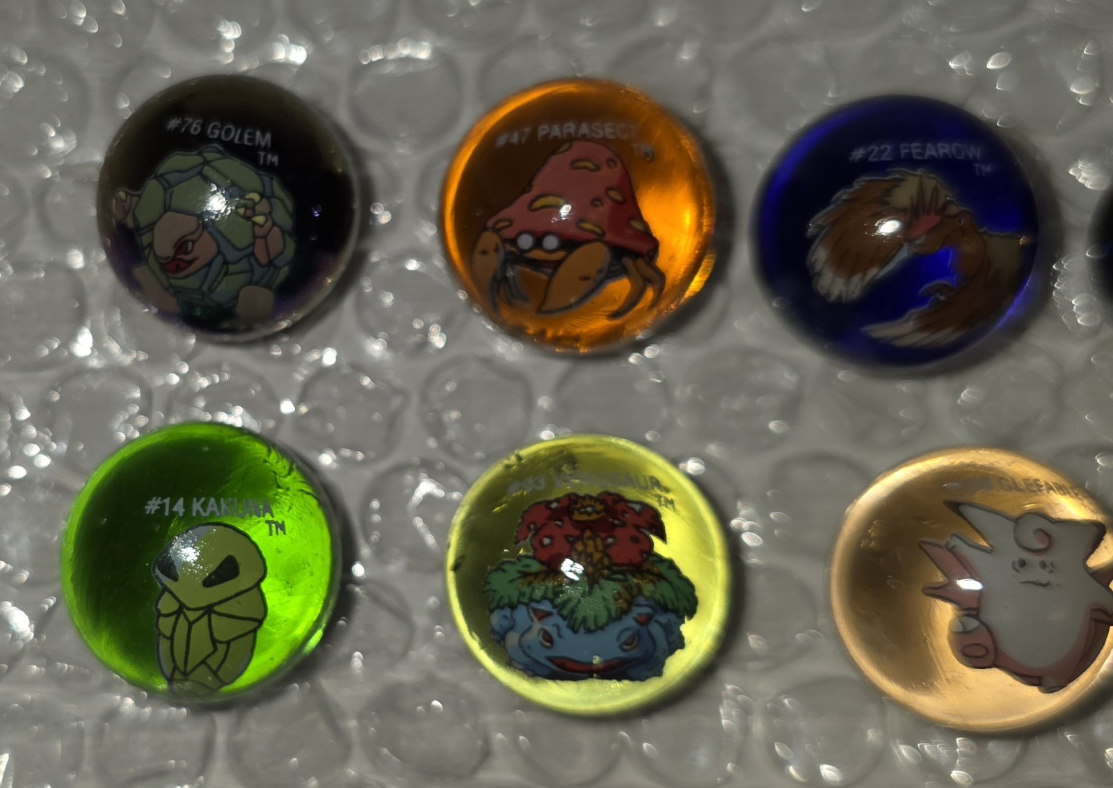 Vintage 1st Edition Pokemon Marble- Lot Of 8 76 47 22 63 14 03 36 66