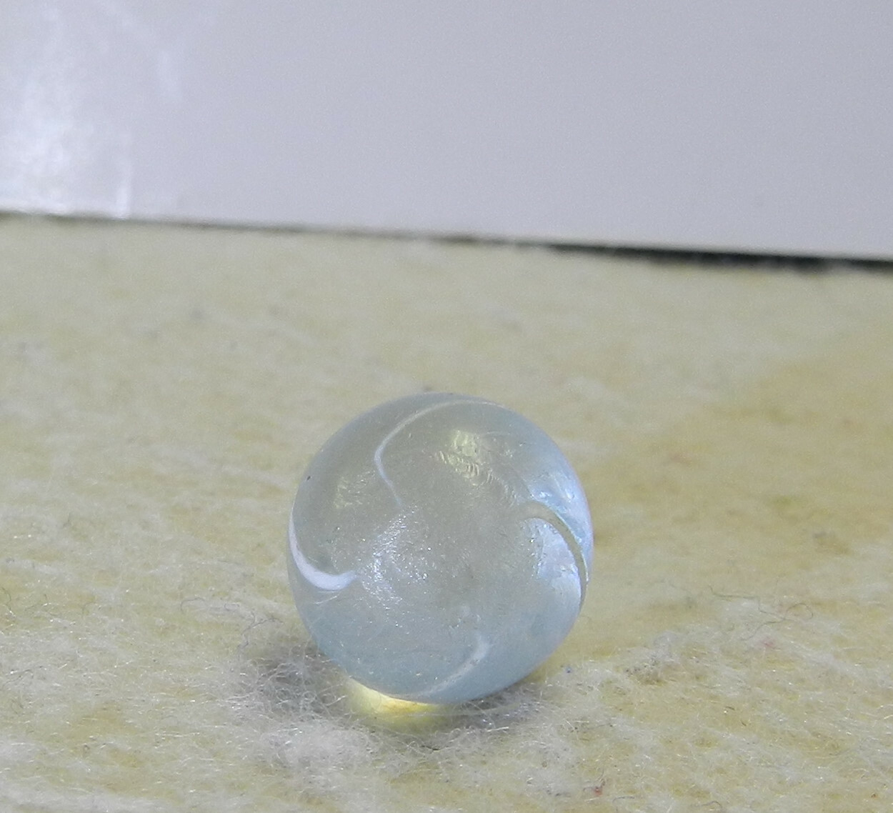 #13595m Tiny Peewee .46 Inches Vintage German Handmade Marble Near Mint