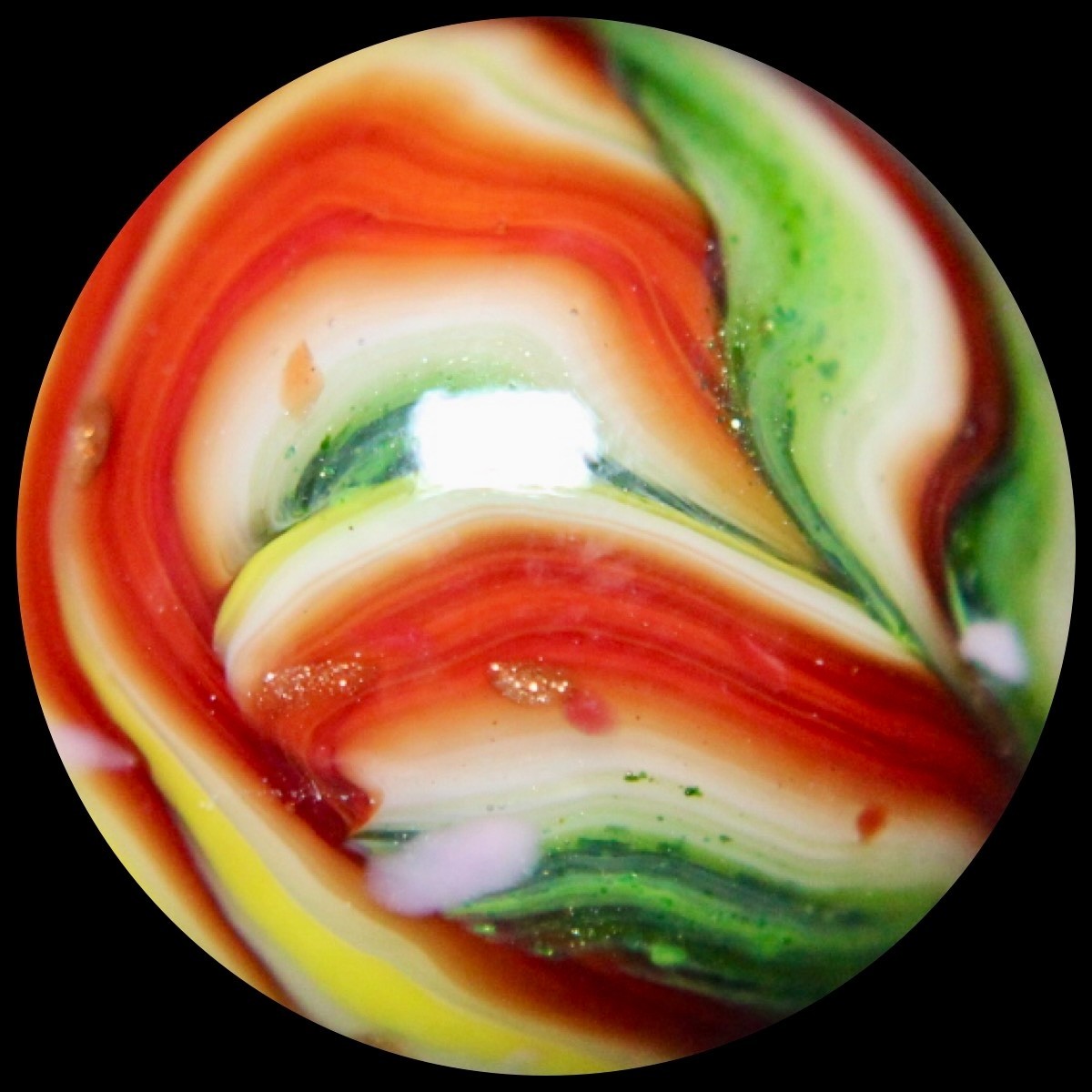 JABO Indian Summer Collector Series: Red, Green & Yellow Stoplight Flames Guinea