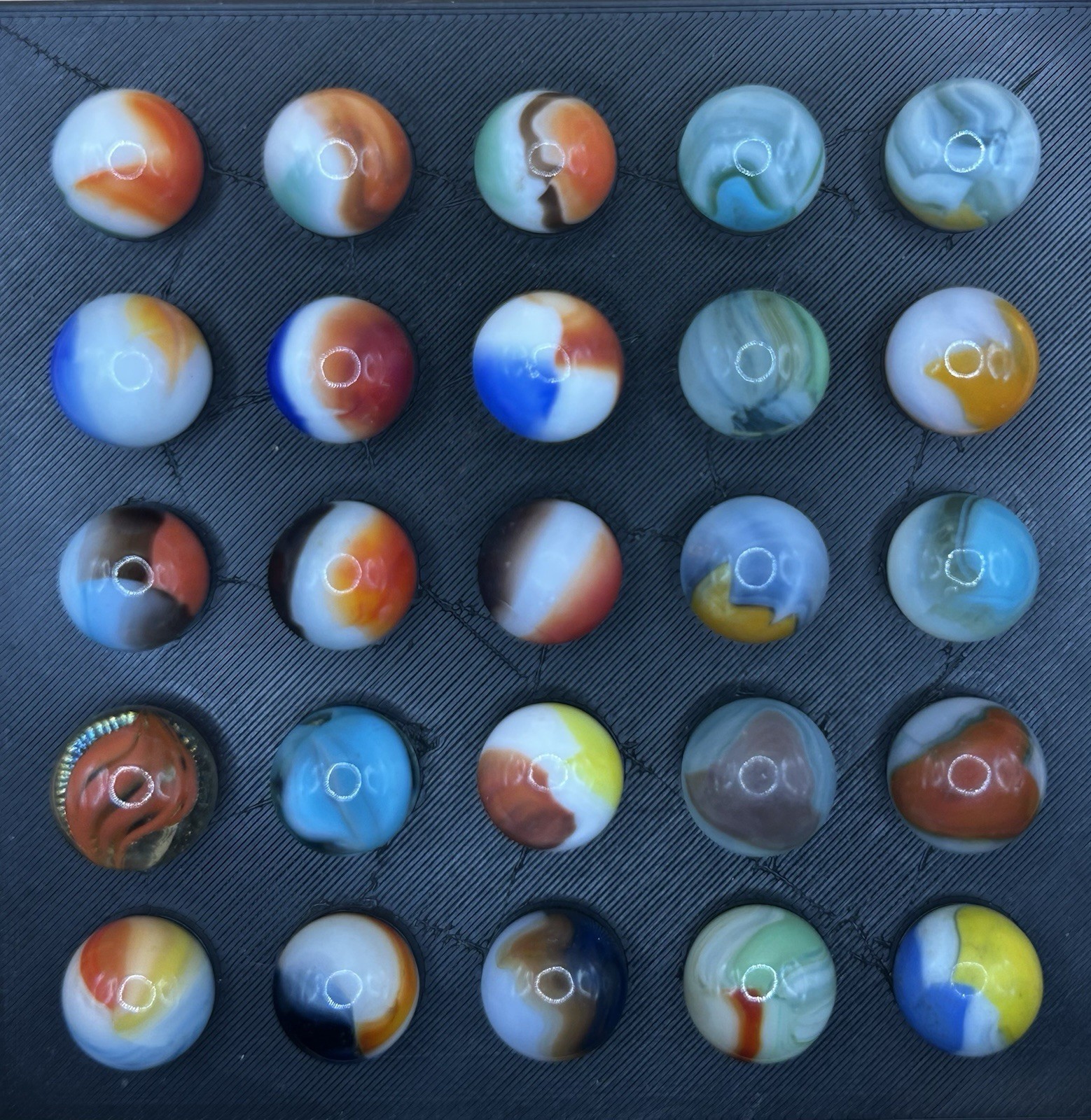 Killer Vintage Vitro Agate Marbles! Lot Of 25 GREAT SELECTION Shooter L🤩🤩K!!
