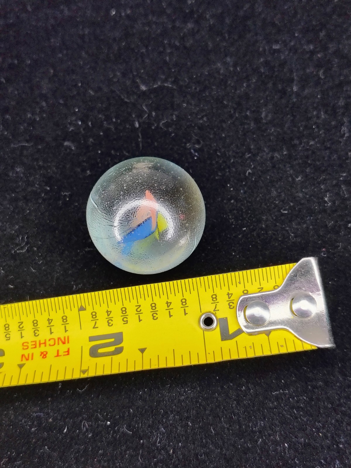 1″ Vitro Agate Tri-color Hybrid Cat’s Eye. Nm 8.0