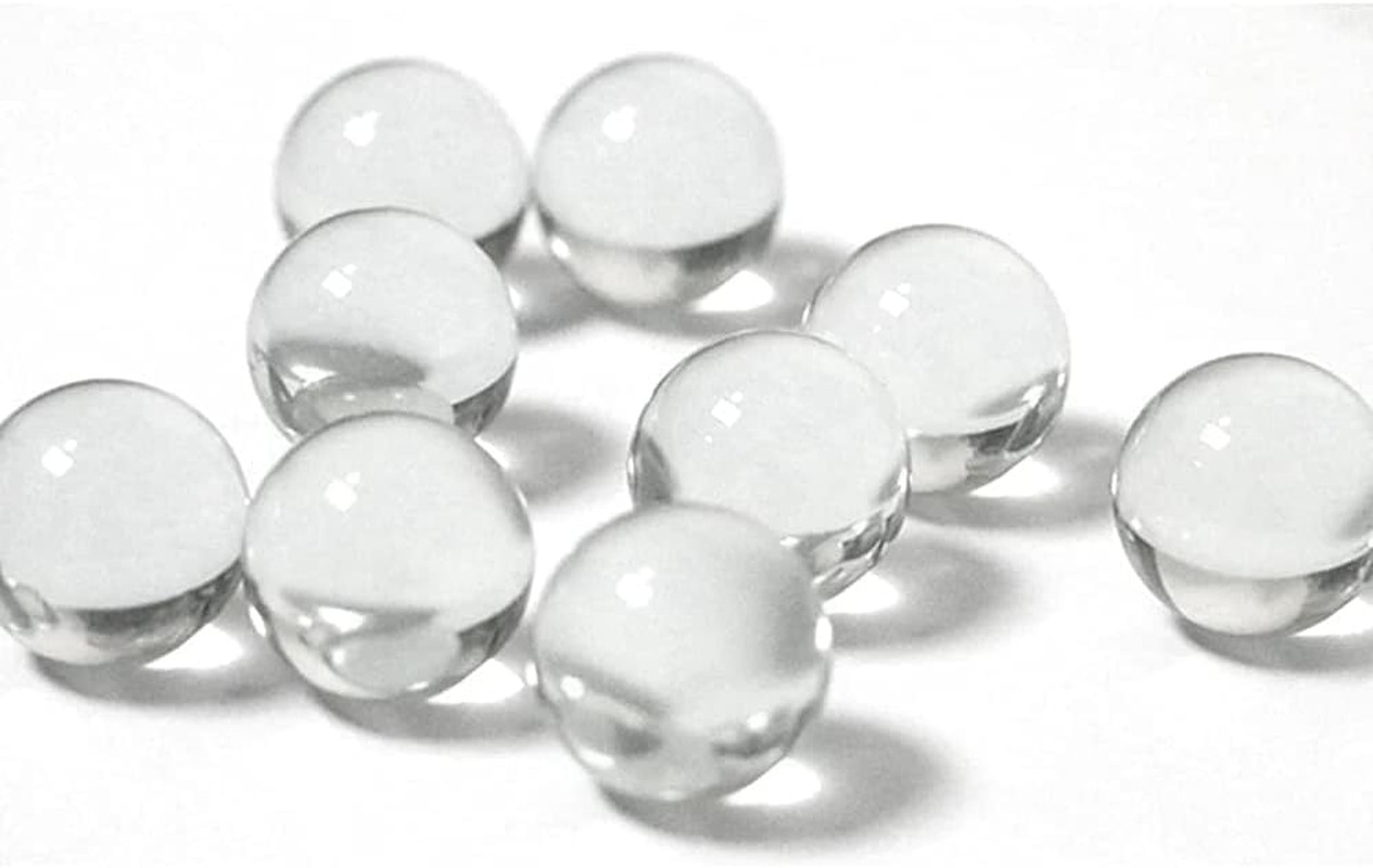 20 Pcs 10Mm Clear Glass Marbles Solid Marble Beads Marbles Games Bouncing Ball P